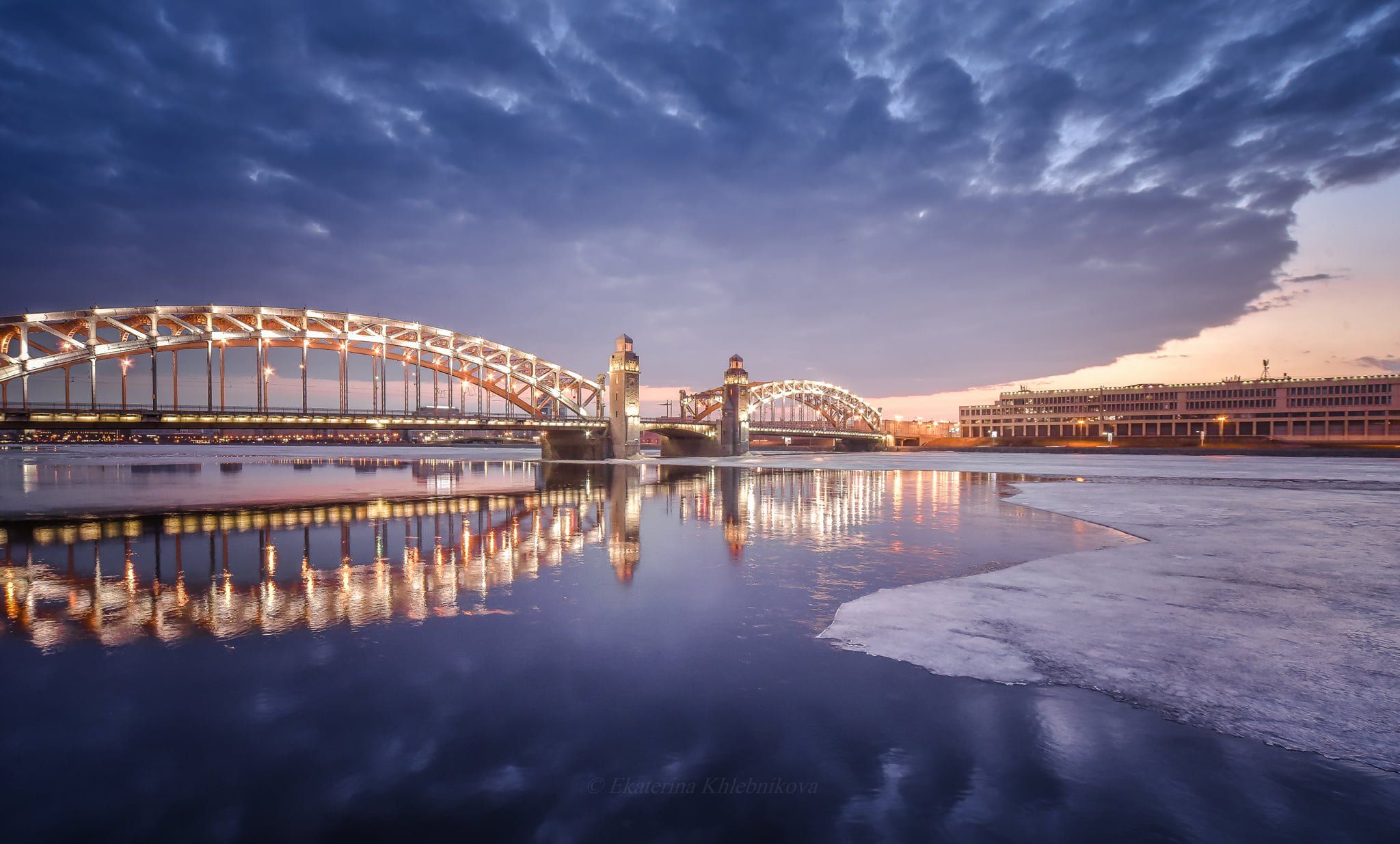 петербург, город, мост, вода, река, рассвет, пейзаж, закат, Ekaterina Khlebnikova