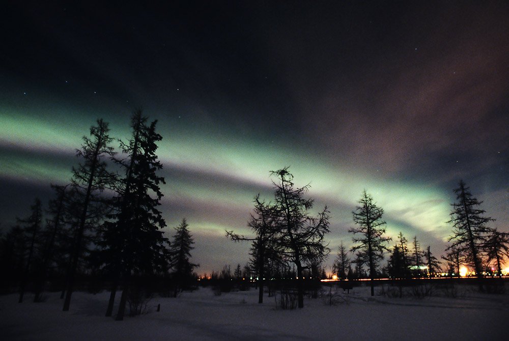 aurora borealis,северное сияние, природа,, Danil Husainov