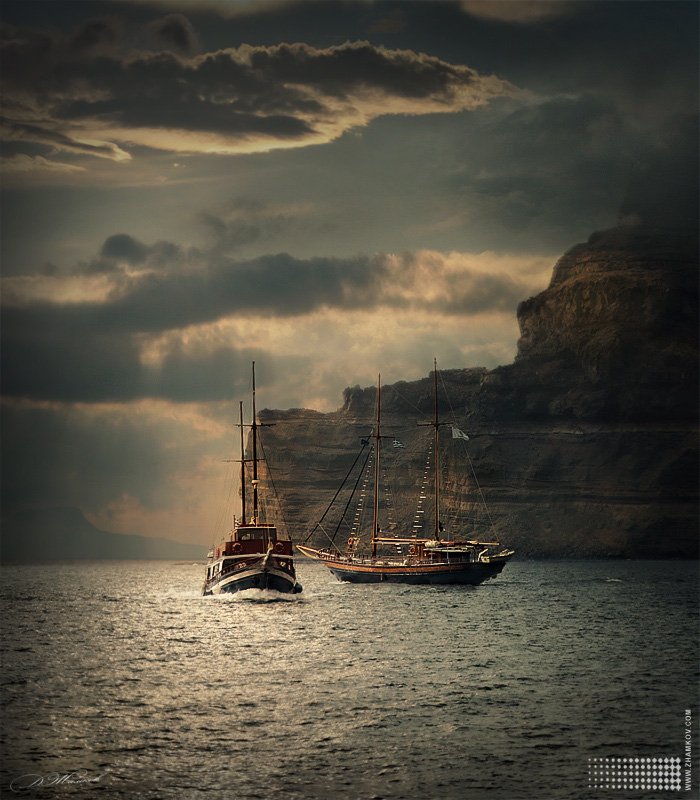 www.zhamkov.com, landscape, sea, pirates, dmitry zhamkov, Дмитрий Жамков