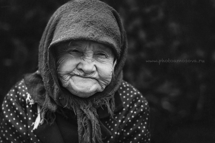 Бабушка, Люди, Портрет, Старость, Черно-белое, Ирина Амосова