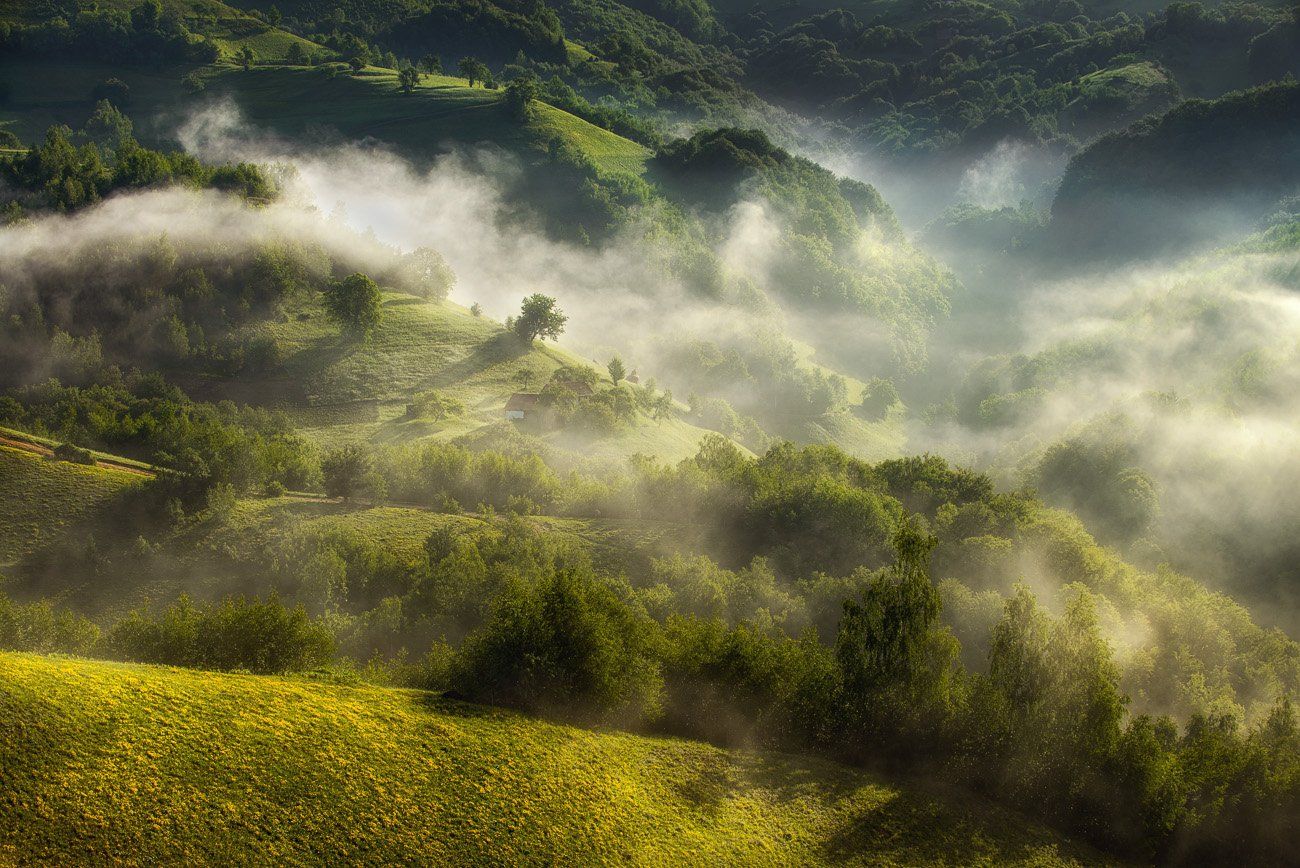 Country side, Fog, Hills, Nature, Romania, Ioan Chiriac