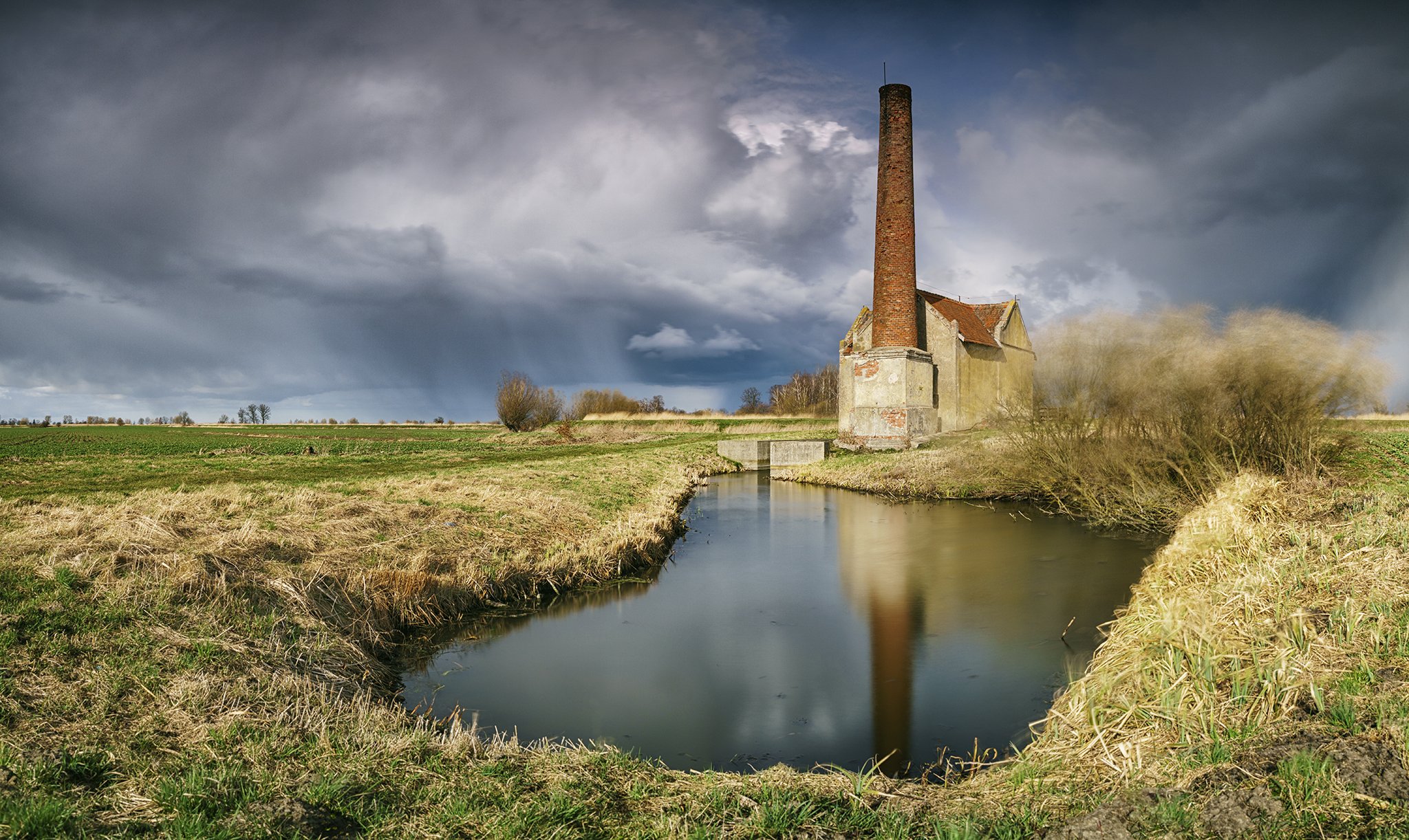 sky, cloud, old, poland, elewator, rain, Lukasz Zugaj