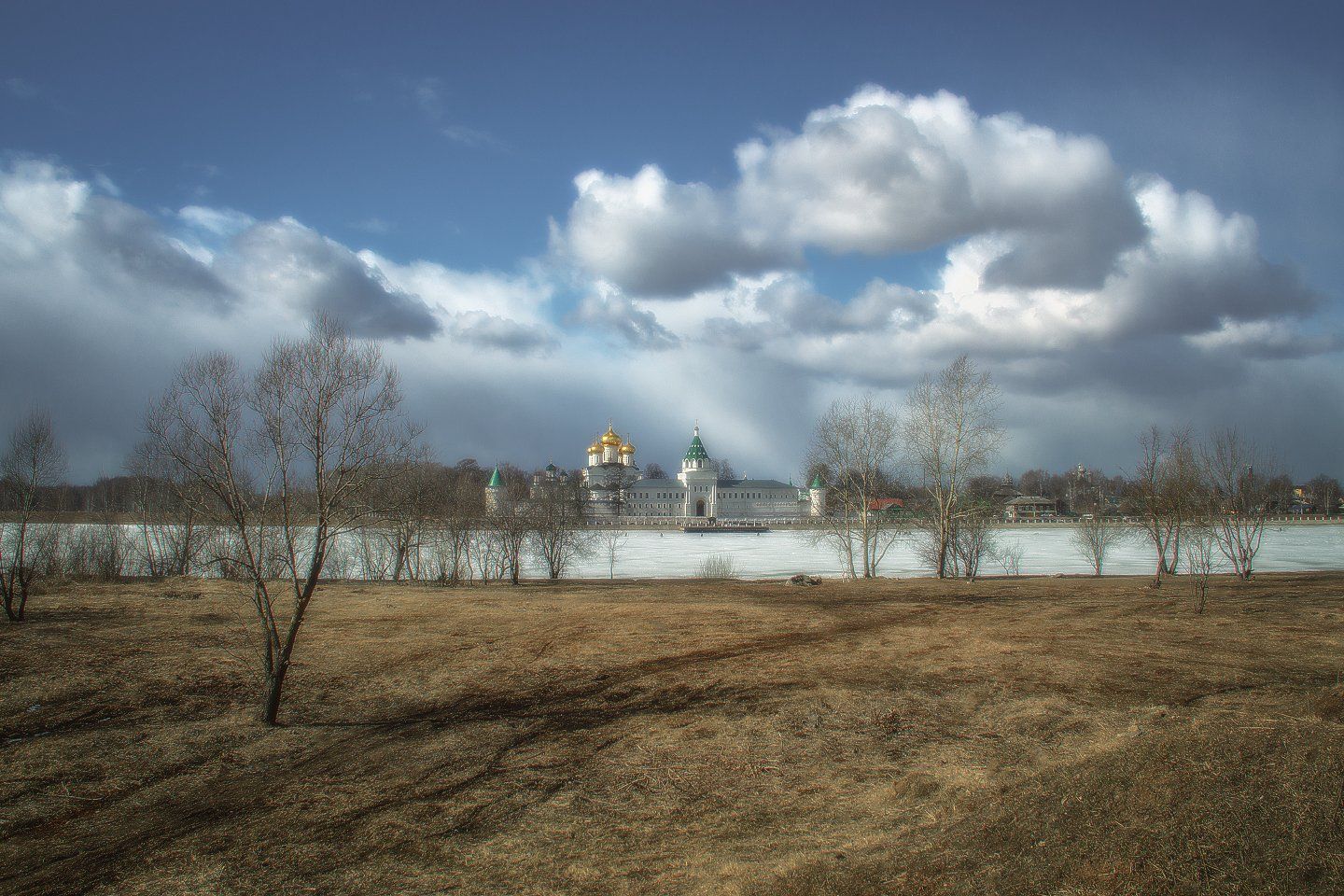 весна, монастырь, кострома, река, Макаров Роман