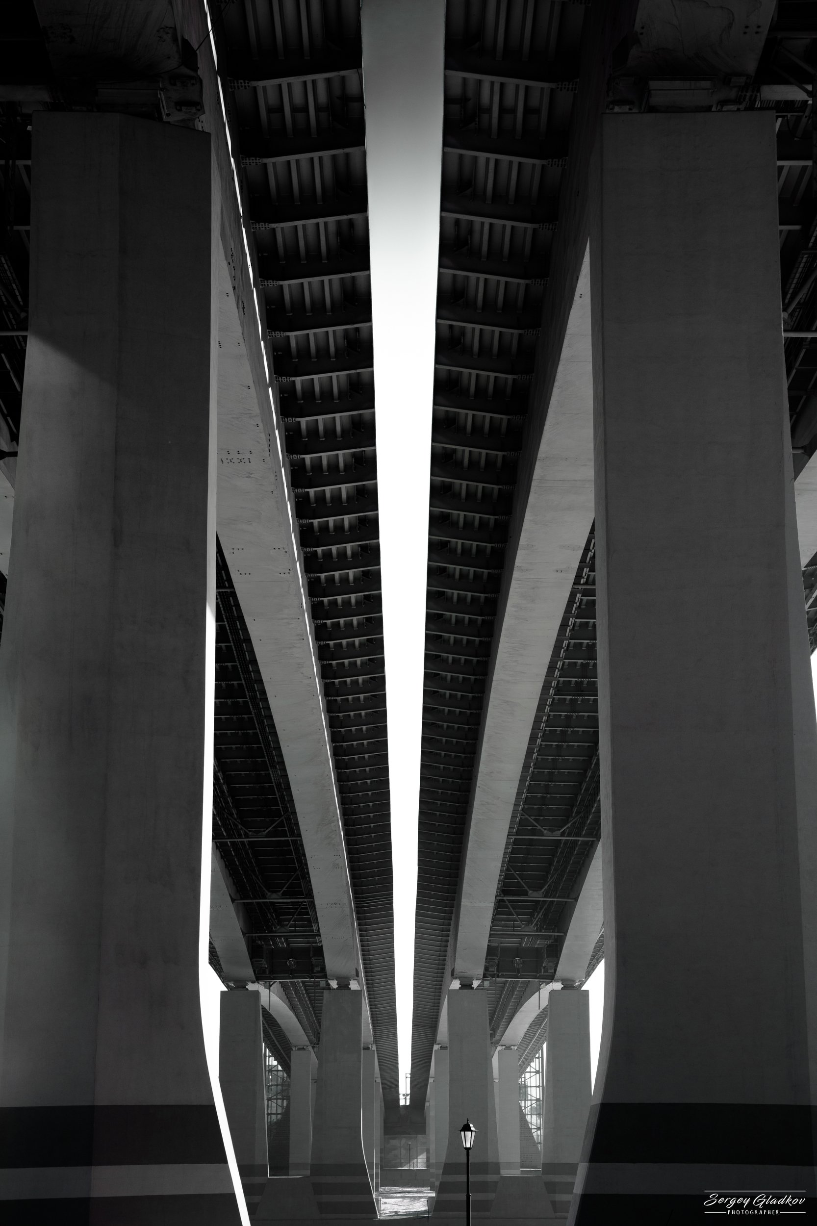 architecture, urban, city, dark, black, white, bridge, line, Russia, Rostov on Don, Сергей Гладков