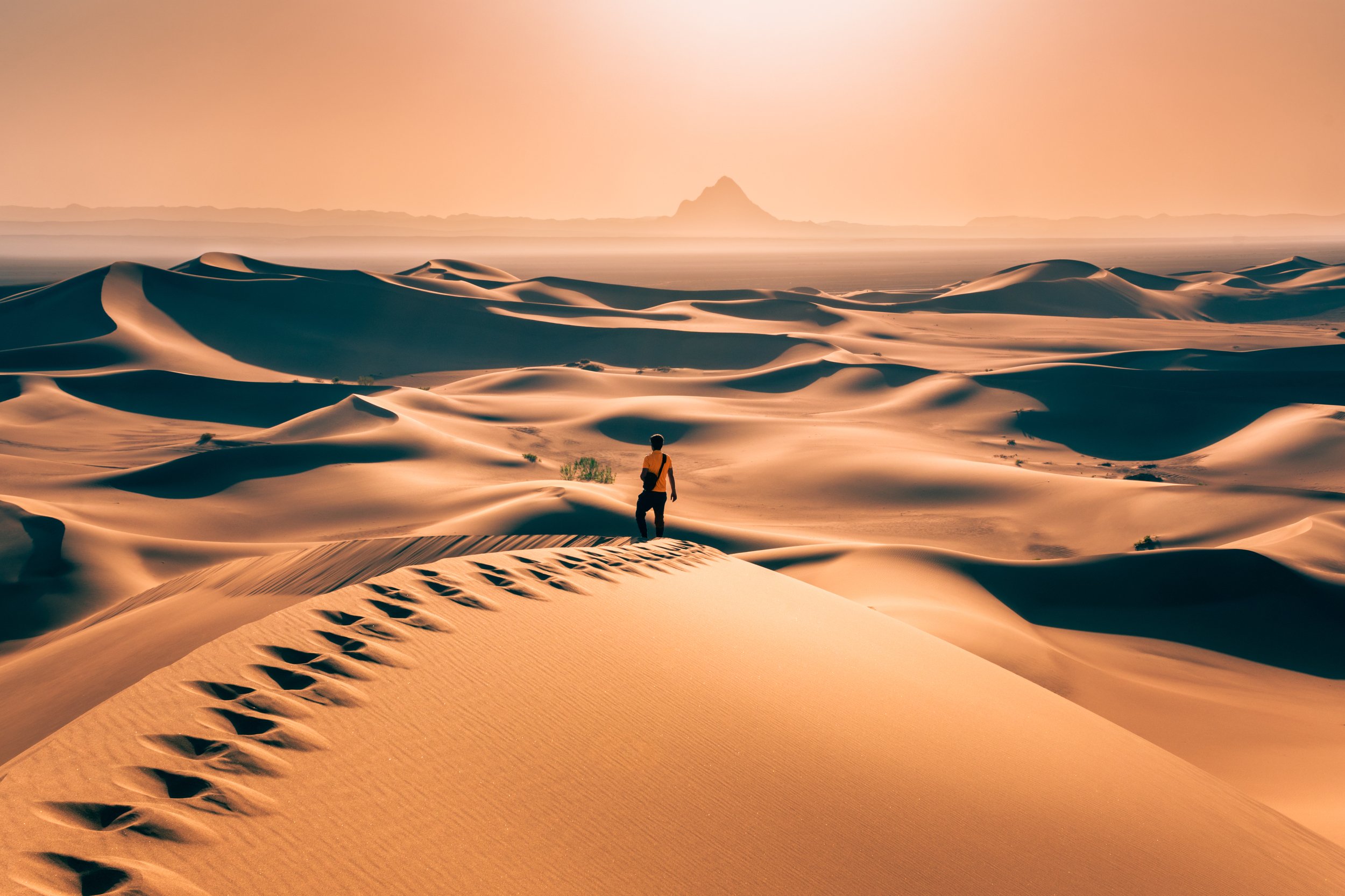 desert sand dune sky people, Hamed Qane