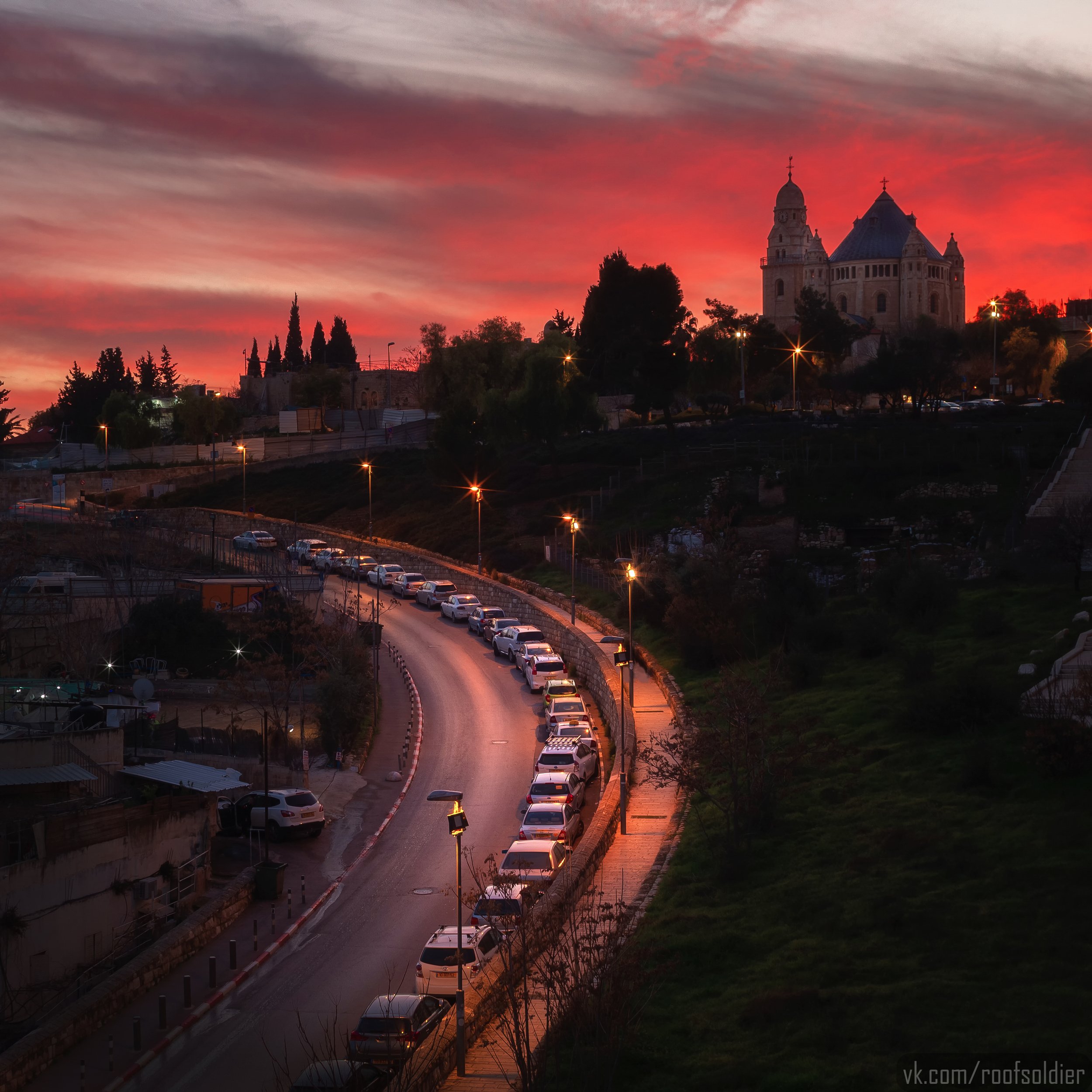 Jerusalem, Palestine, Israel, sunset, cityscape, city, architecture, church, Голубев Алексей
