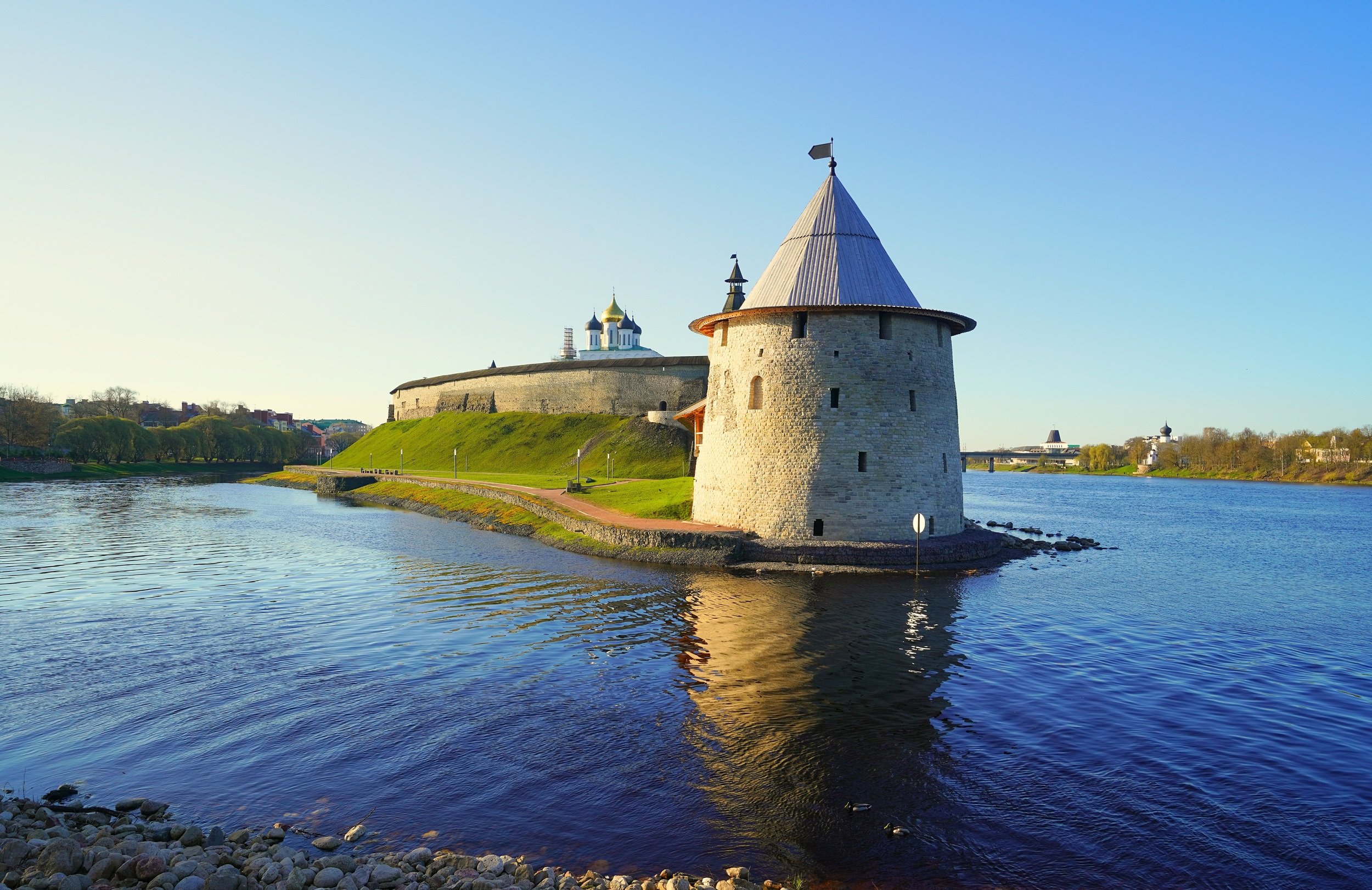 kremlin, fortress, bastion, tower, river, cathedral, morning, Сергей Андреевич