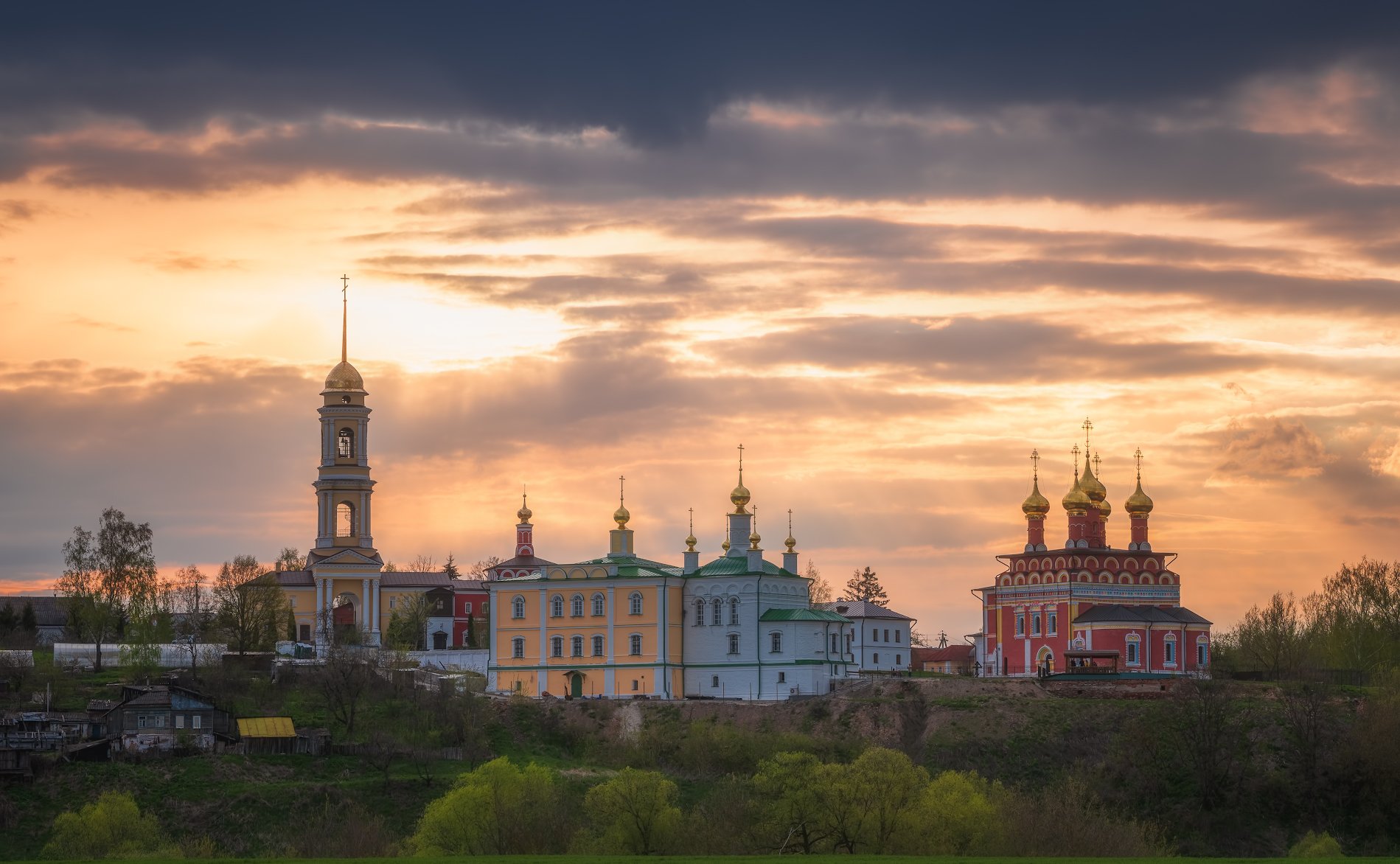 вечер, пейзаж, храм, белёв, Виталий Левыкин