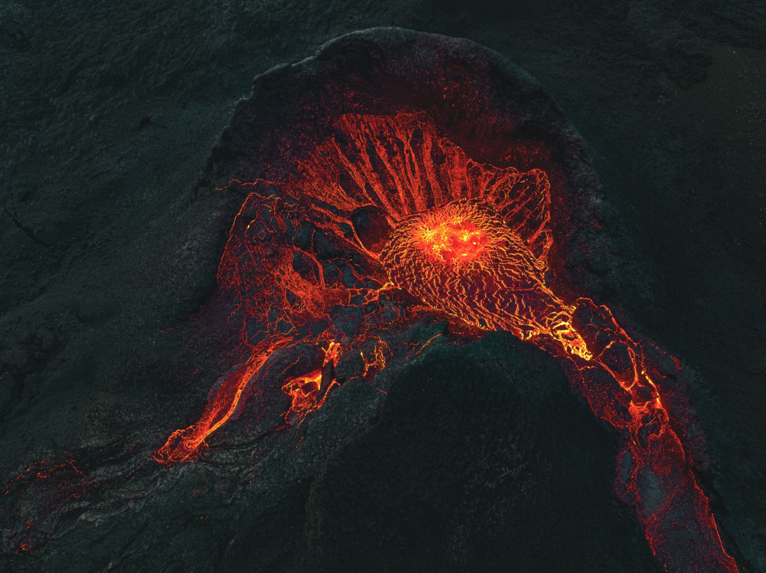аэрофотосъёмка,aбстракция,кратер, извержение, вулкан, Ruslan Stepanov