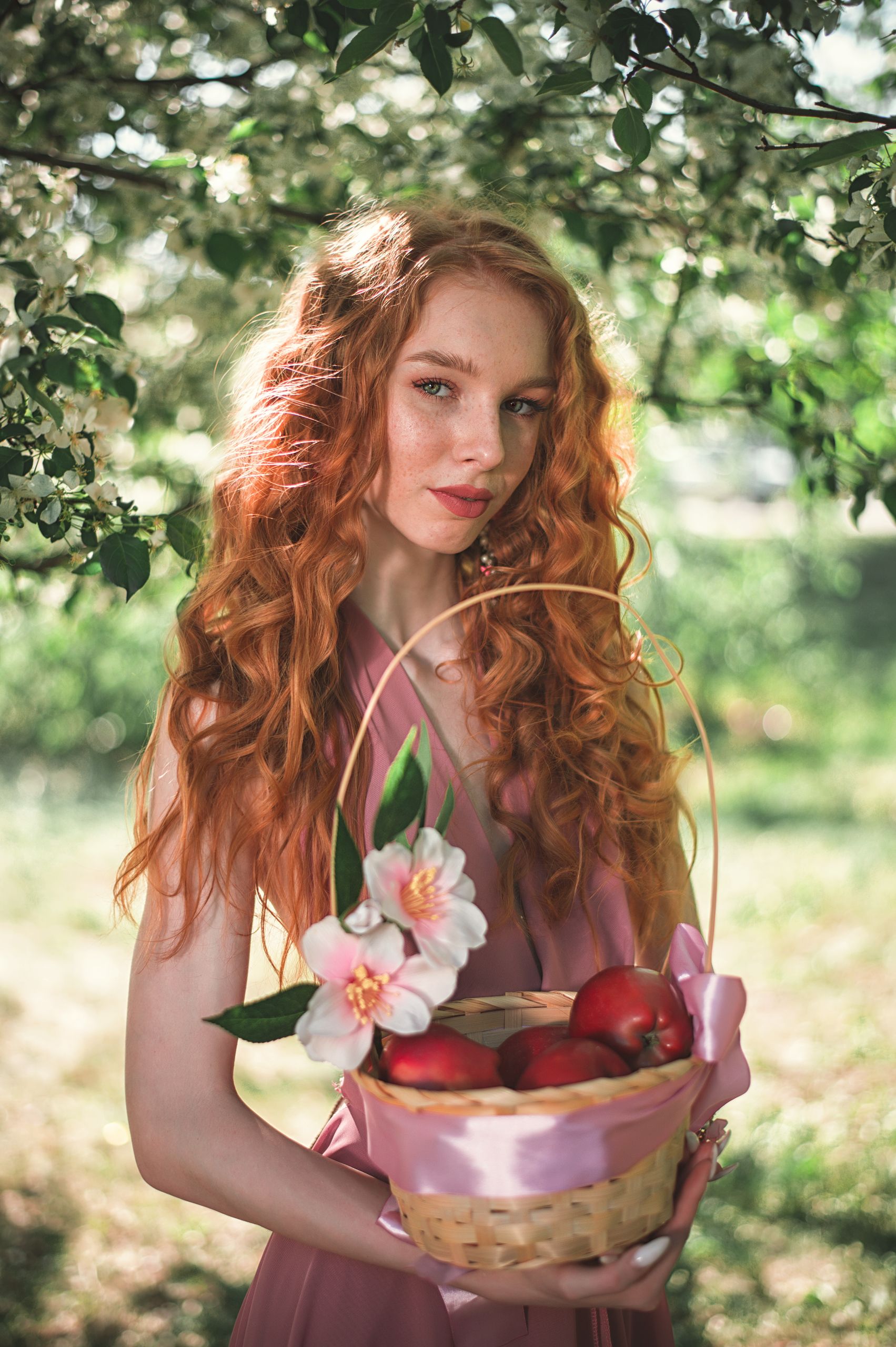 цветы , портрет, красота, рыжая, Анисимова Наталия