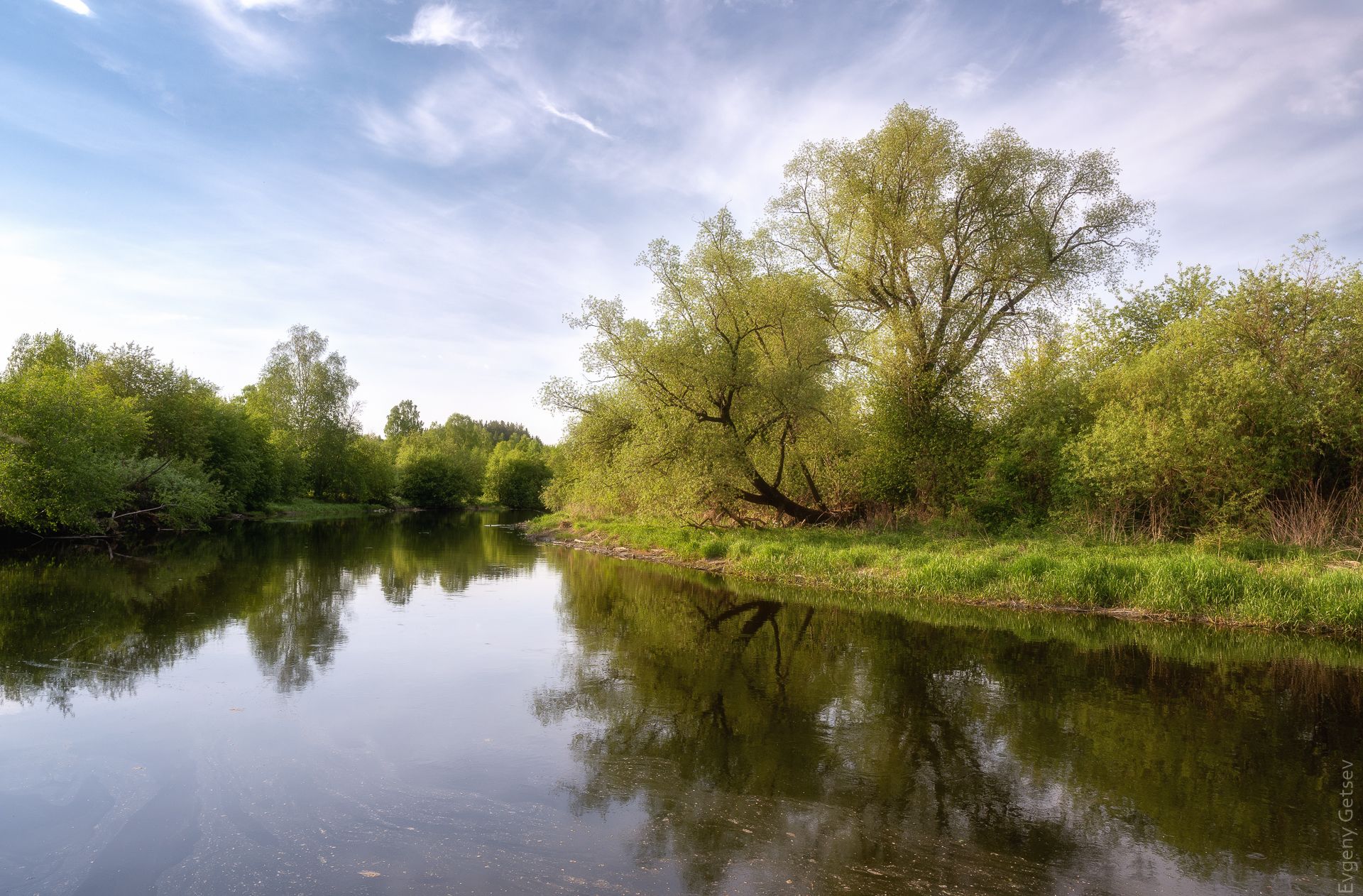 река,деревья,пейзаж, Евгений Гецев