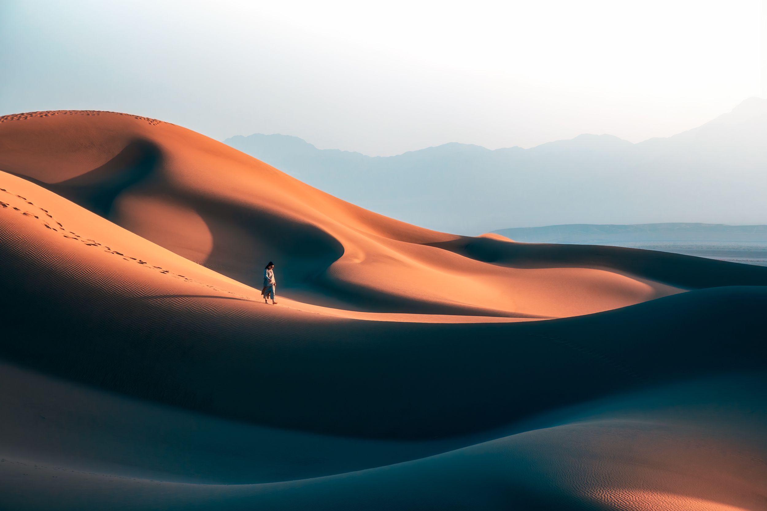 sand sanddune sky desert people , Hamed Qane