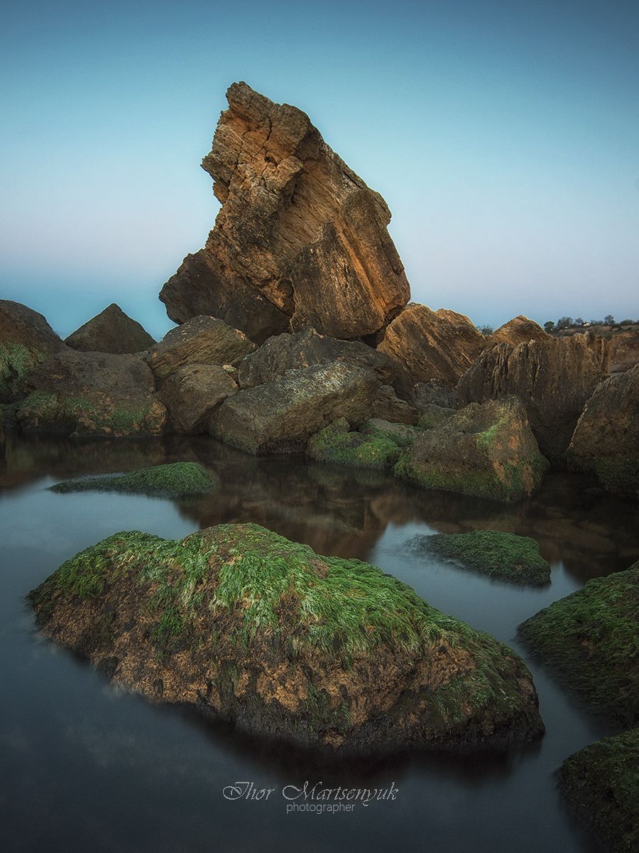 sea seaside sky stone rock morning, Игорь Марценюк