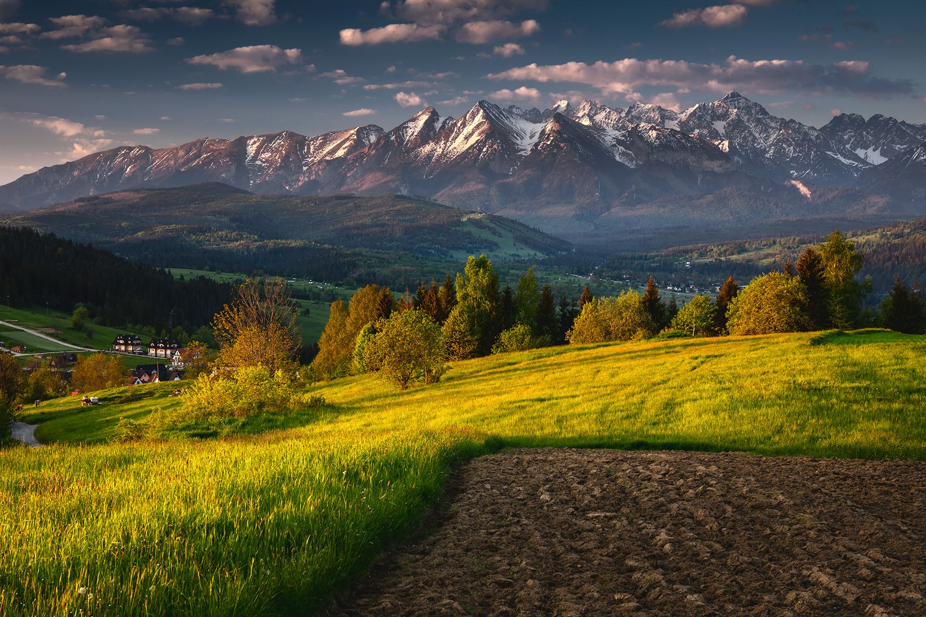 mountains, spring, poland, slovakia, sunrise, Michał Kasperczyk