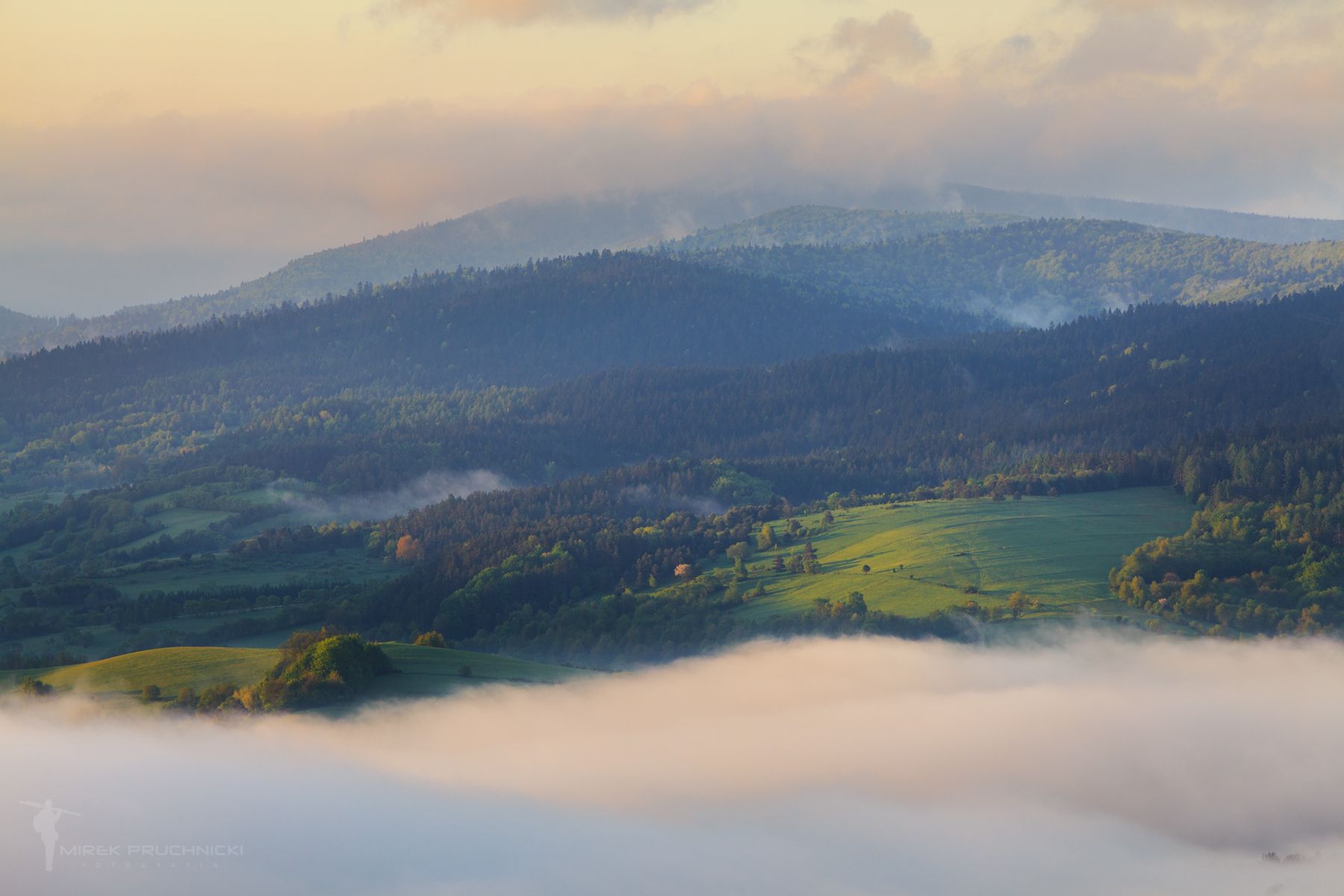 Beskid, NIski, mountains, poland, spring, morning, foggy, fog,  Mirosław Pruchnicki