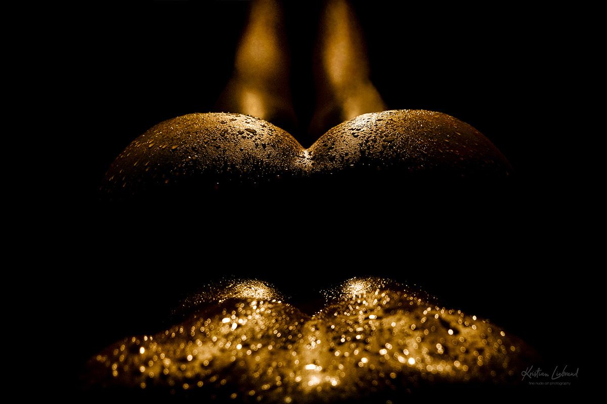 gold, body, model, bodypaint, bodypart, water, model, erotic, Kristian Liebrand