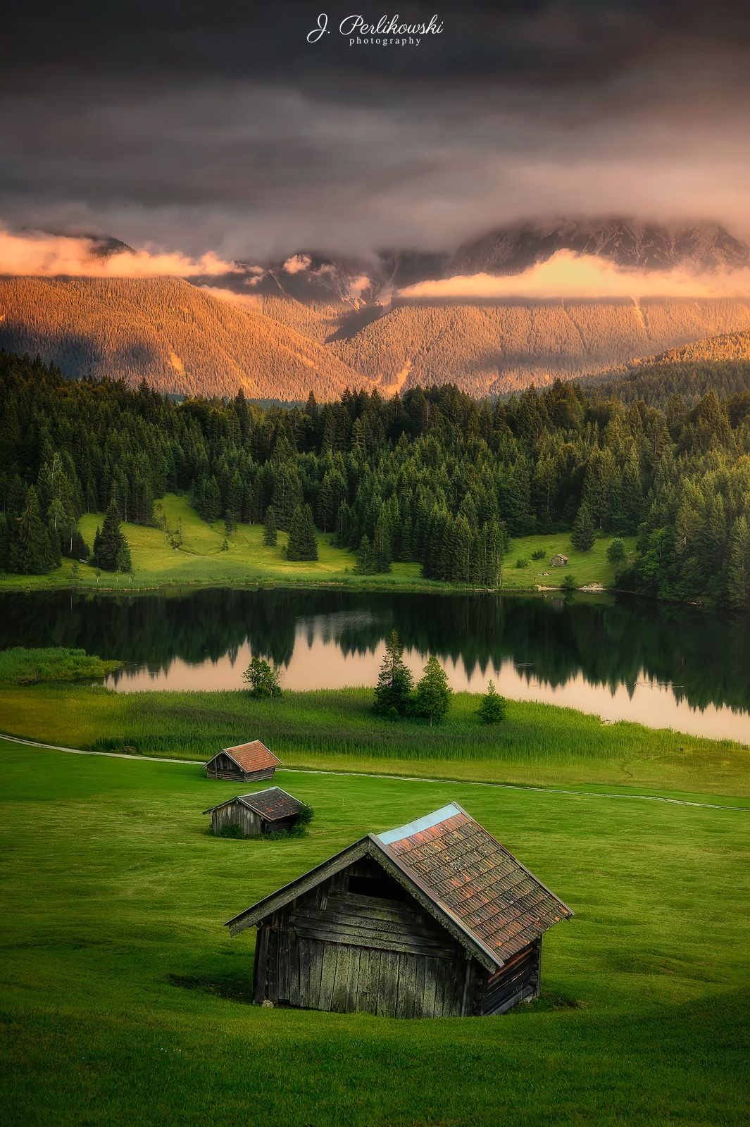 mountains, clouds, green,spring, fields, Jakub Perlikowski