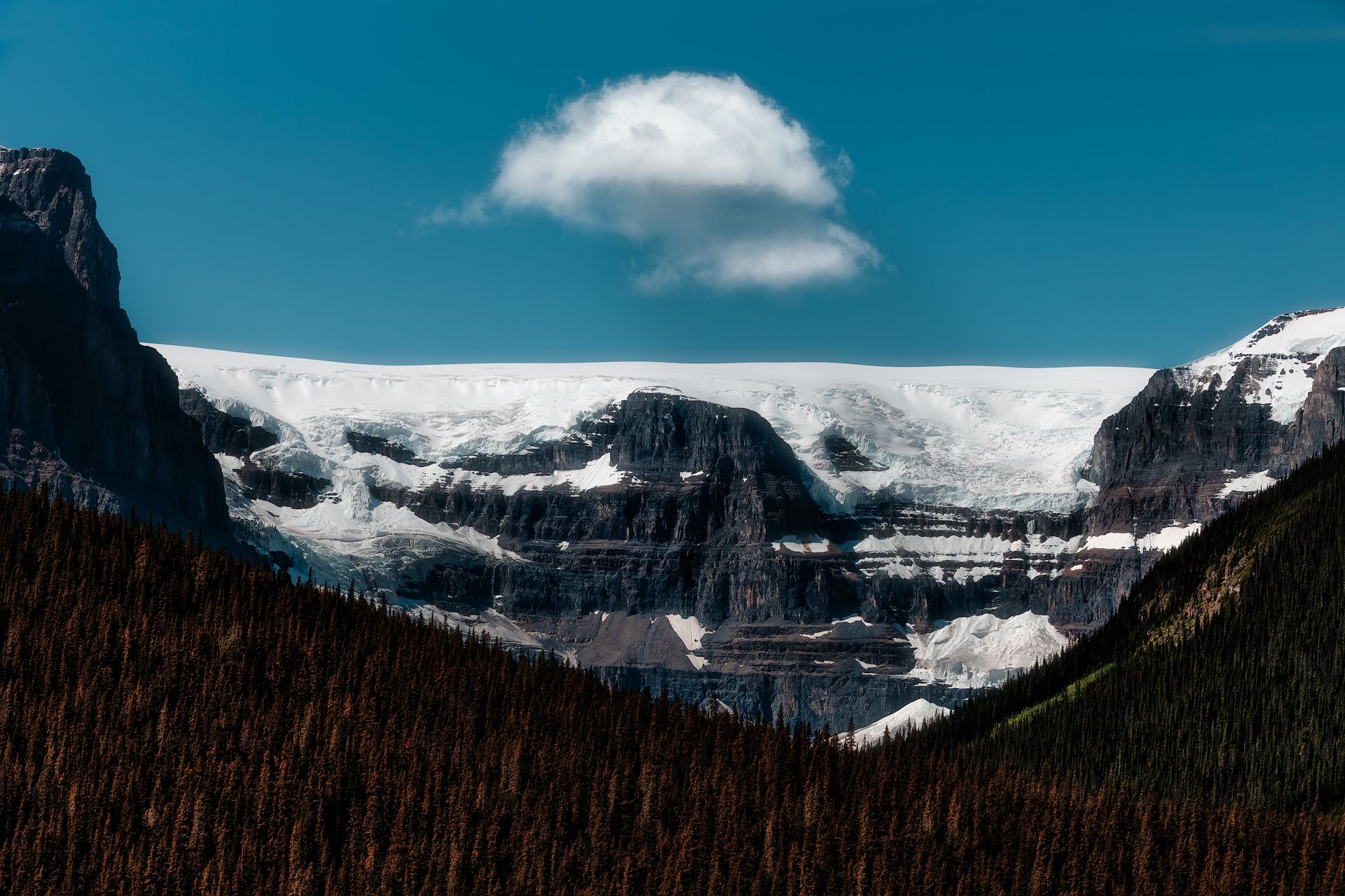 landscape, glacier, history, historical, forest, cloud, snow, summer, outdoor, sky, Huapu Zhao