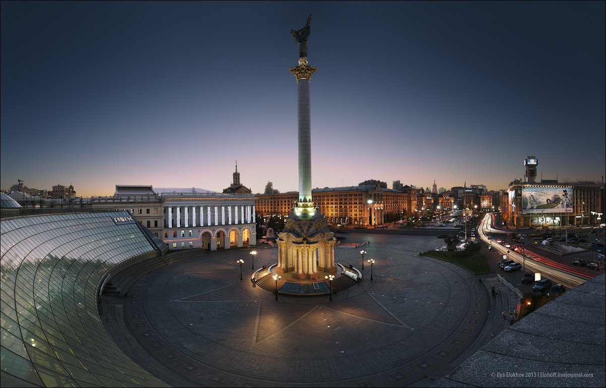 киев, майдан незалежності, архитектура, вечерний киев, Елохов Илья