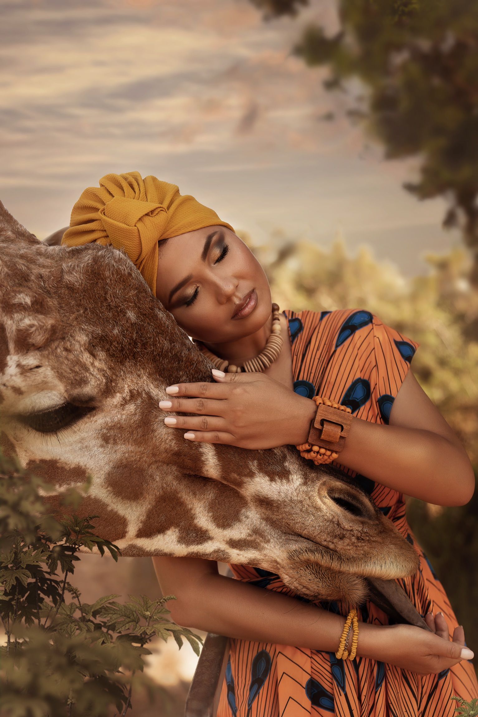 африка жираф девушка животные, Виктория Кузнецова
