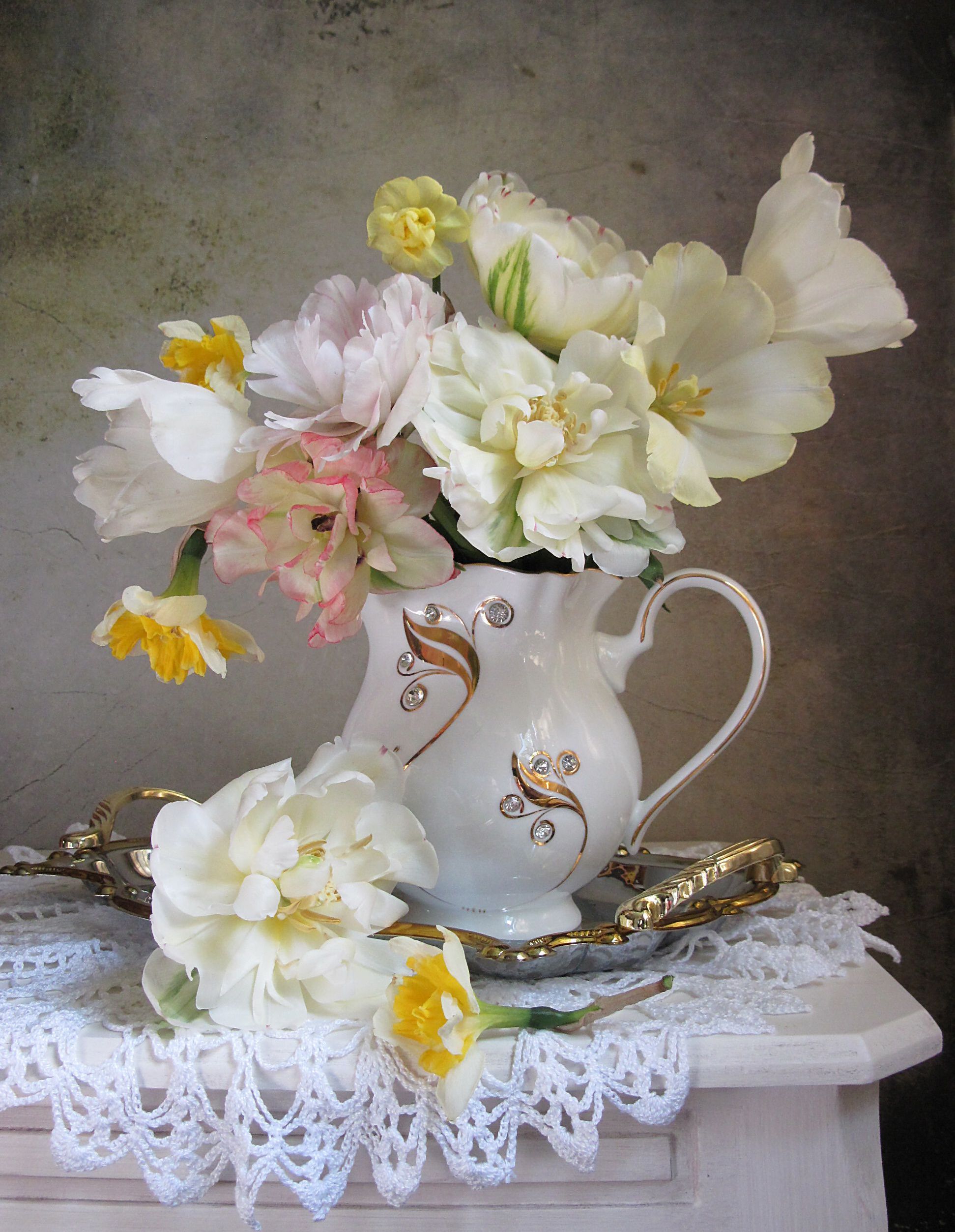 цветы, букет, тюльпаны, нарциссы, Наталия Тихомирова