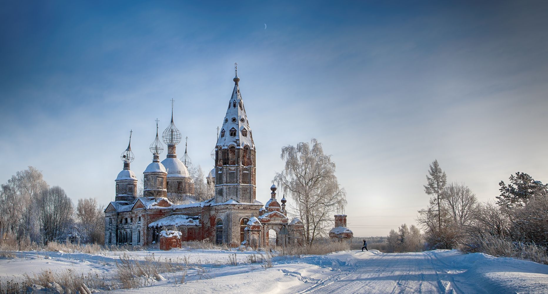 зима, снег , храм, деревня, Ирина Заколдаева