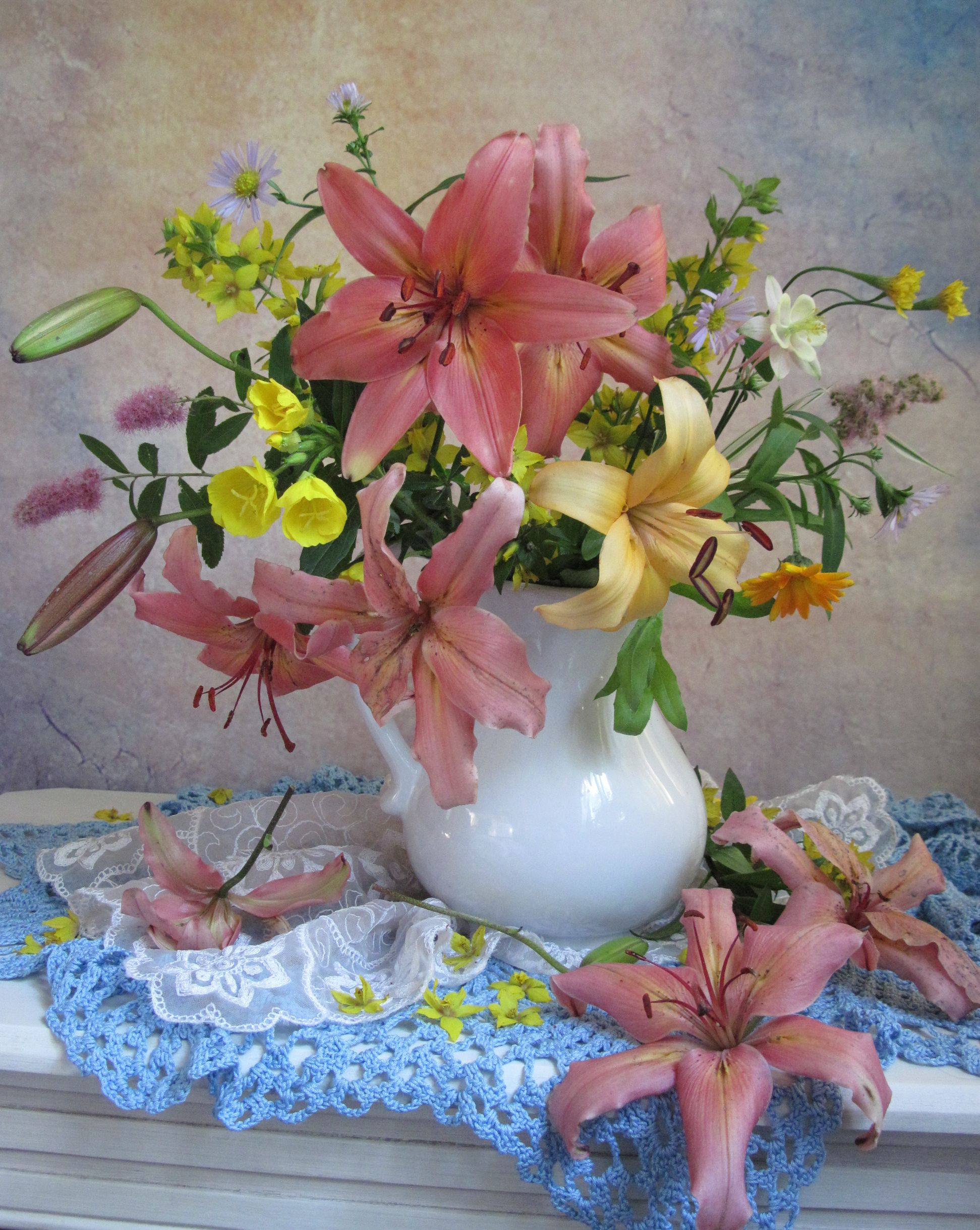 цветы, букет, лилии, Наталия Тихомирова