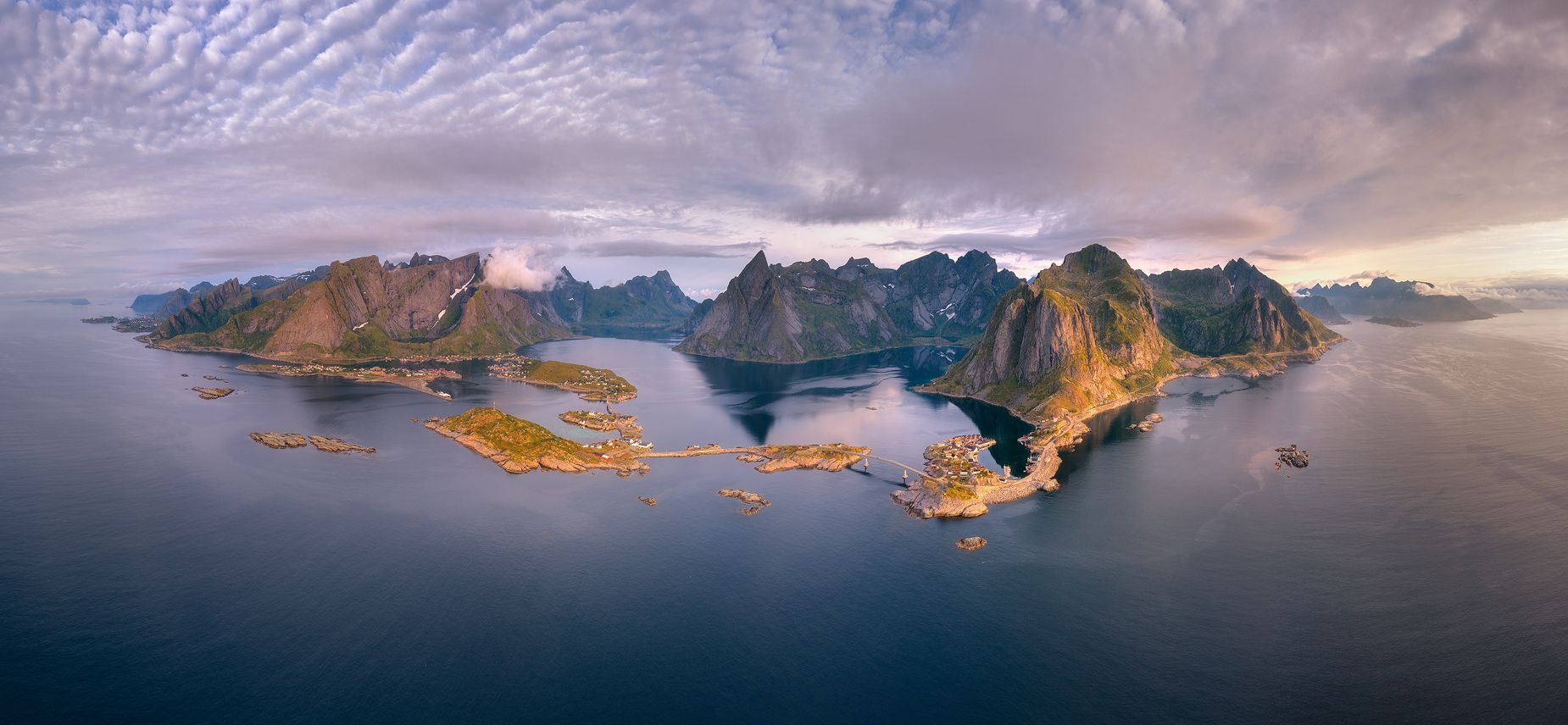 панорама, норвегия, лофотены, лето, утро, остров, moskenesøya, Евгений Матюшенков