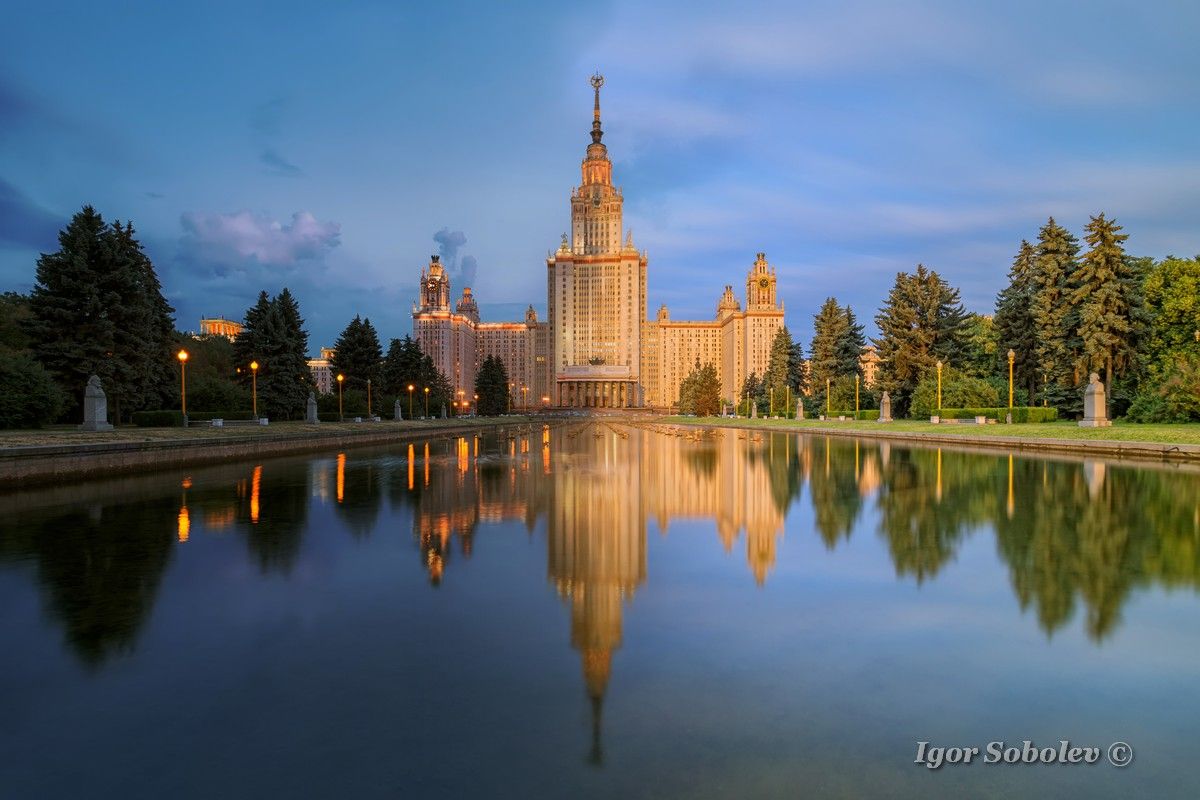 мгу, москва, закат, рассвет, Игорь Соболев