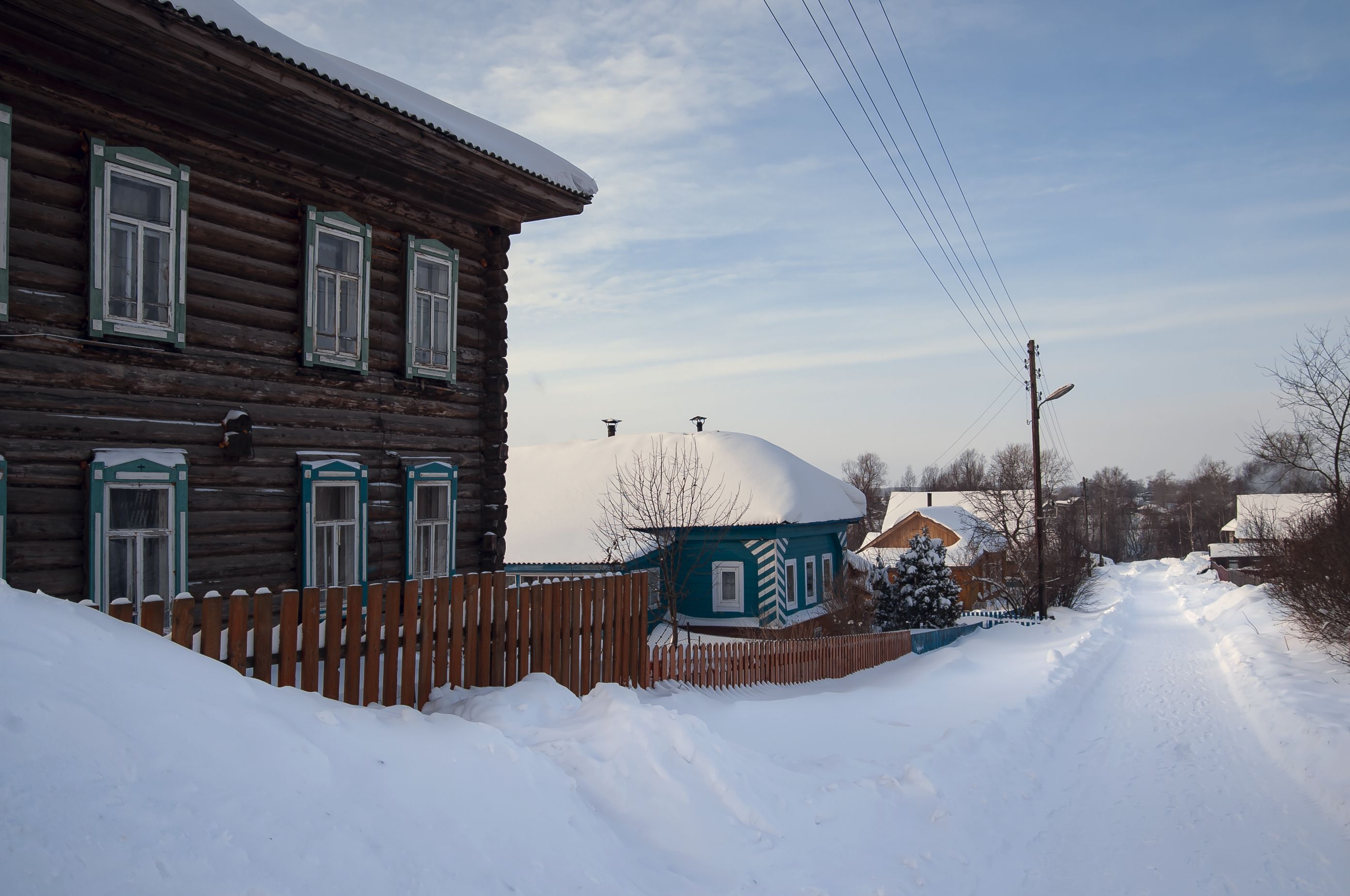 деревня, зима, пейзаж, Андрей Малыгин