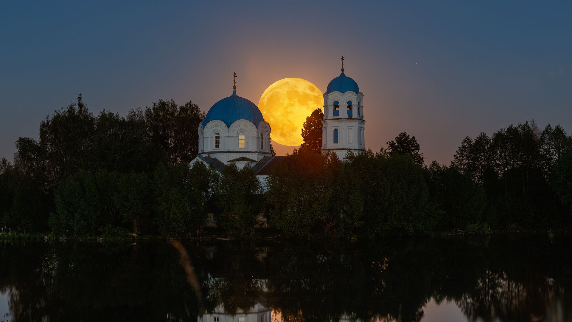 пейзаж, луна, Сергей Сергеев