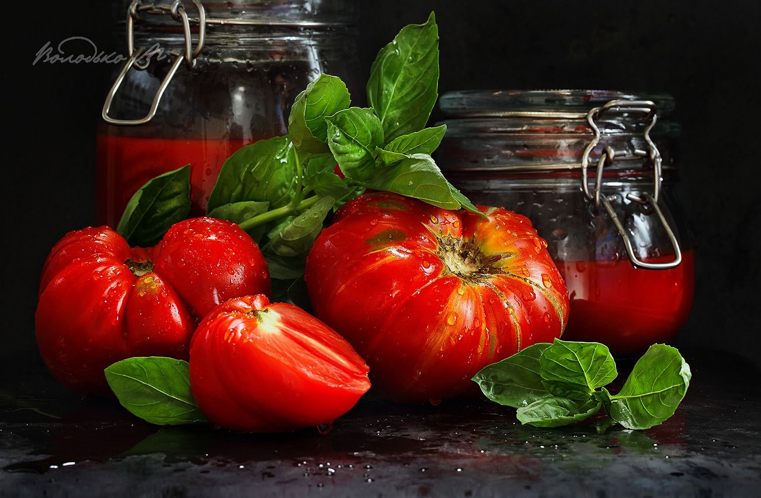 помидор,томат,овощ,базилик, Марина Володько