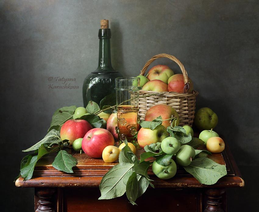 натюрморт, яблоки, лето, Tatyana Karachkova