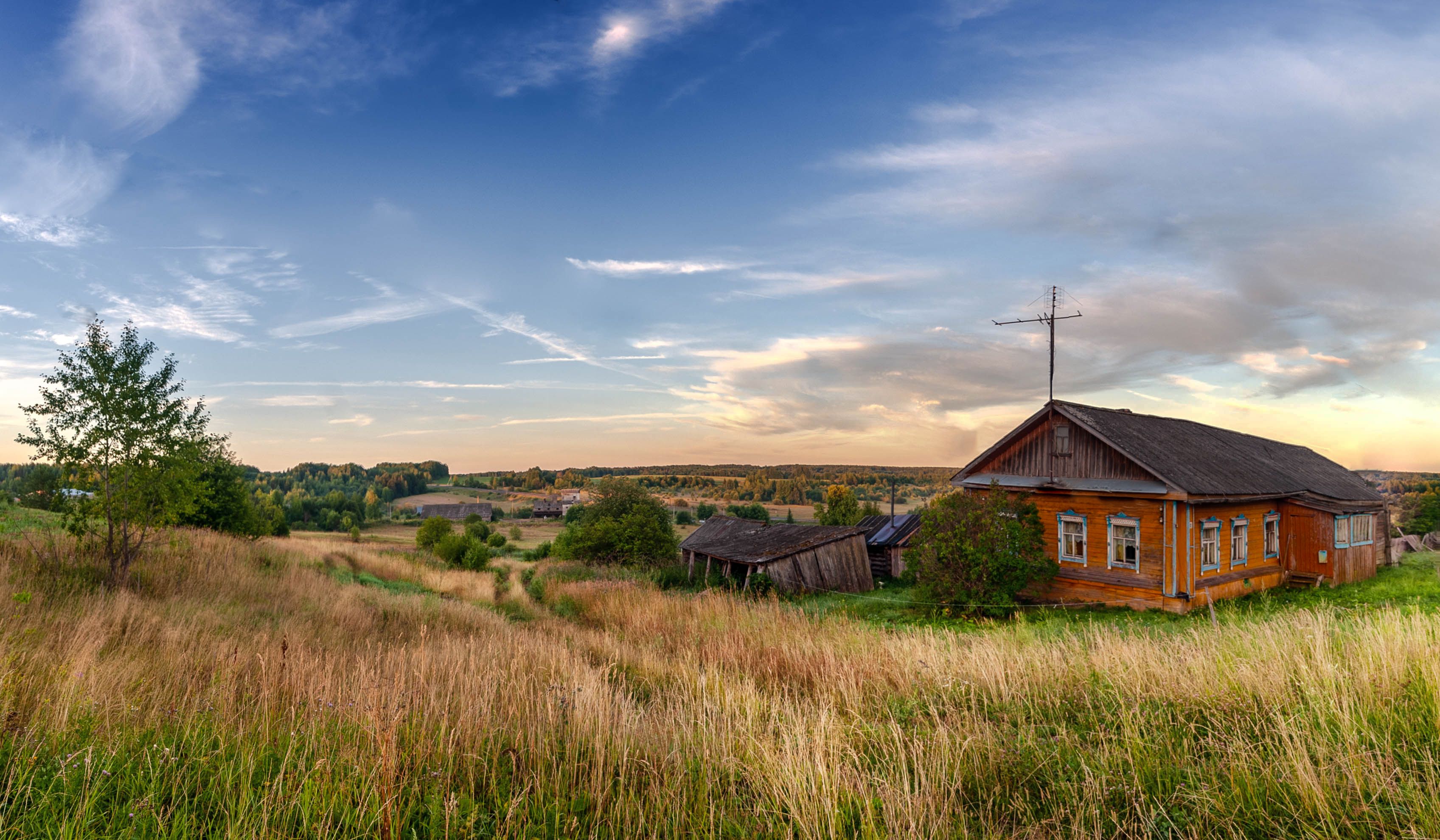 село, рассвет, россия, Андрей Малыгин