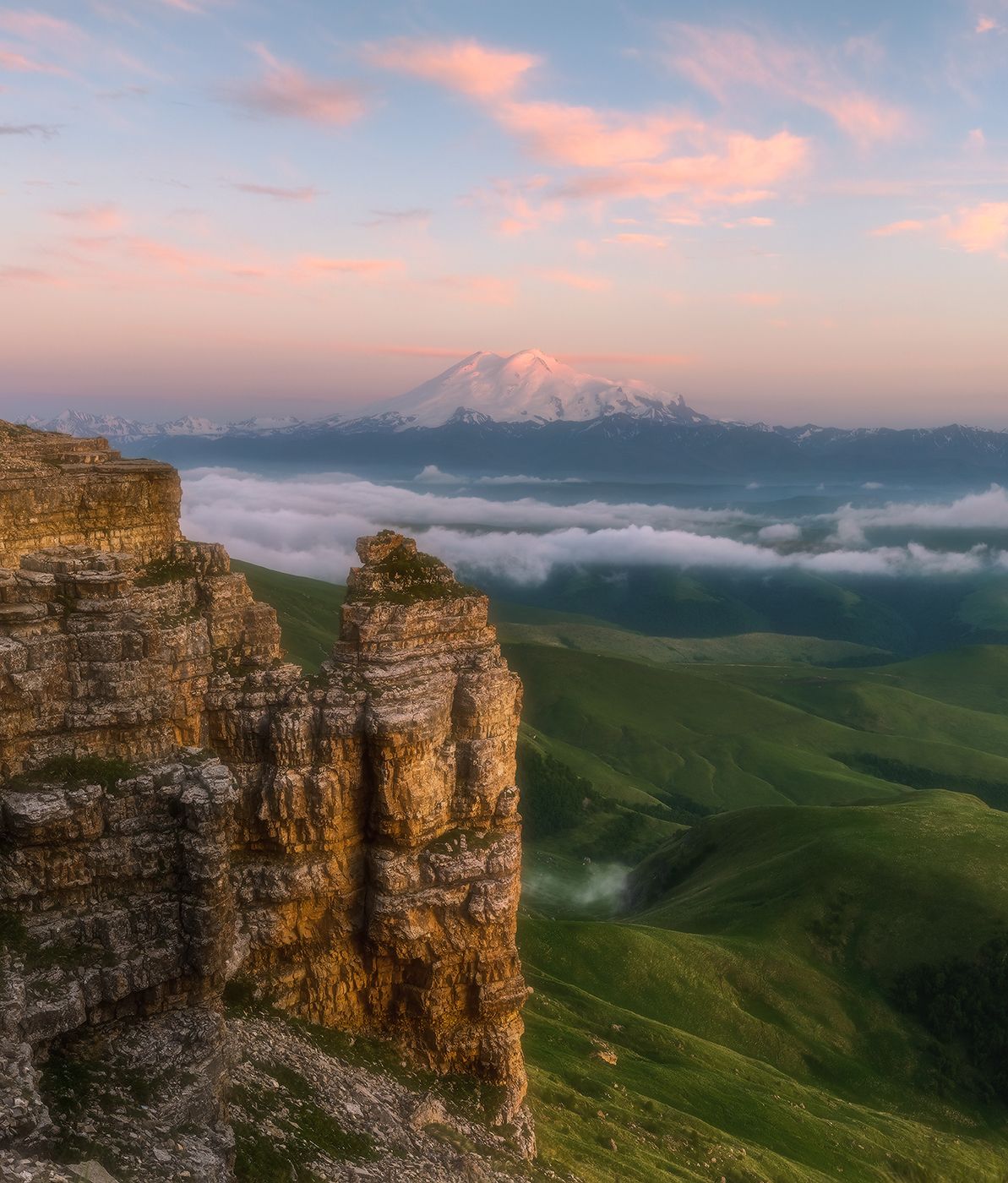 карачаево-черкесия, северный кавказ, бермамыт, эльбоус, закат, июнь, Николай Мысливцев