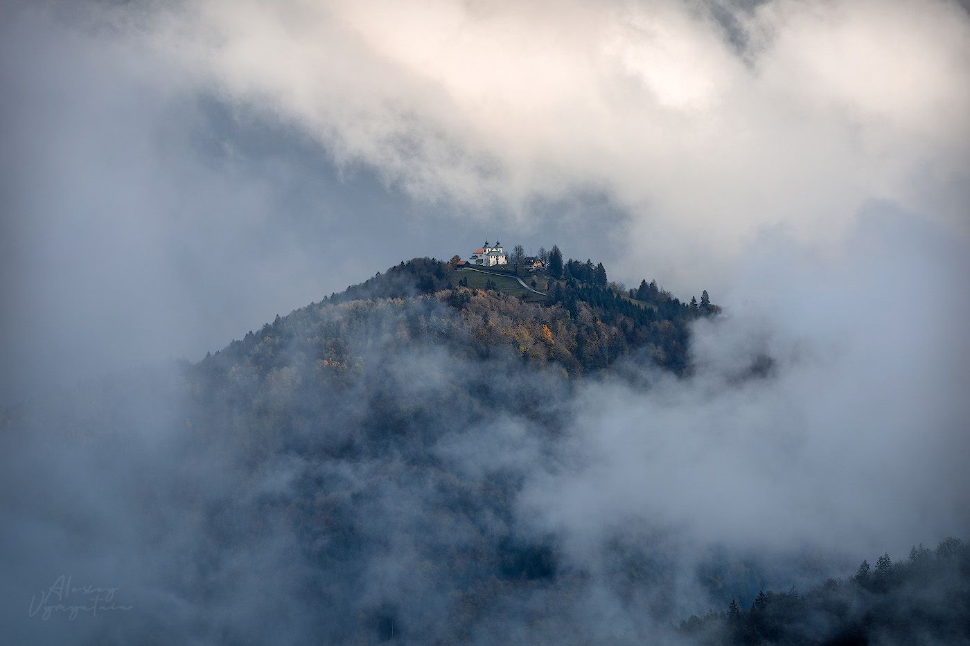 slovenia, fog, outdoor, landscape, clouds, mood, Алексей Вымятнин