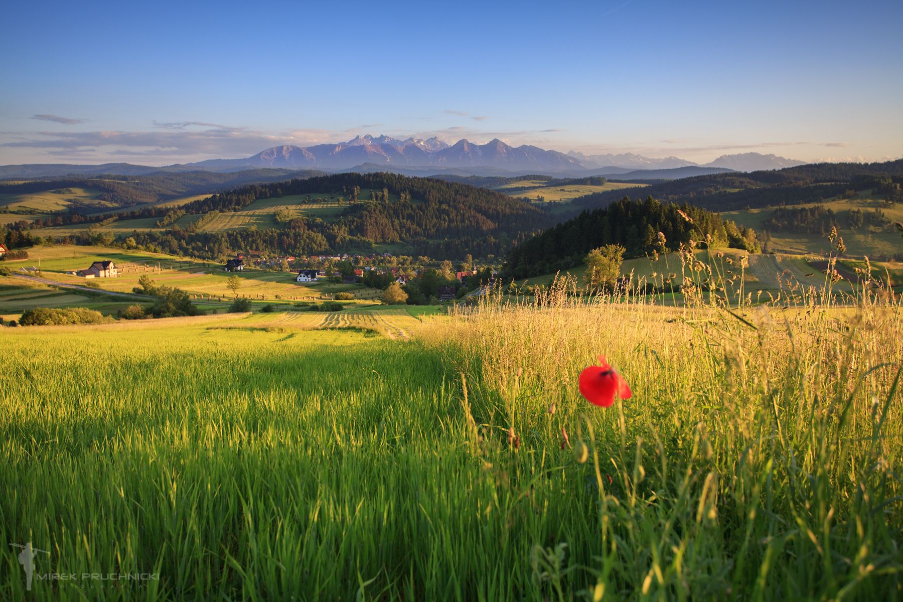 tatry, pieniny, mountainds, spring, grass, sky, panoramic, colors, landscape,  Mirosław Pruchnicki