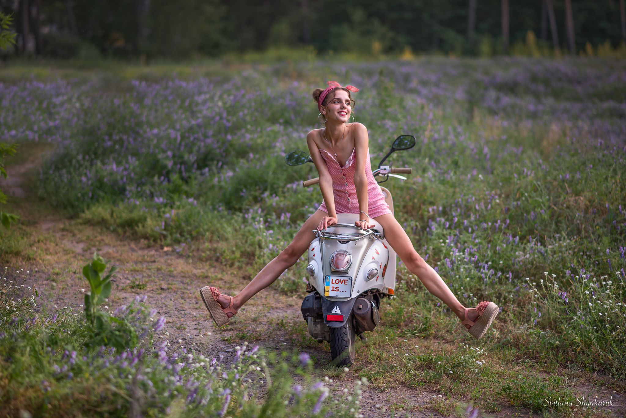 pinup, moto cycle, girl, legs, beautiful girl, Светлана Шинкарук