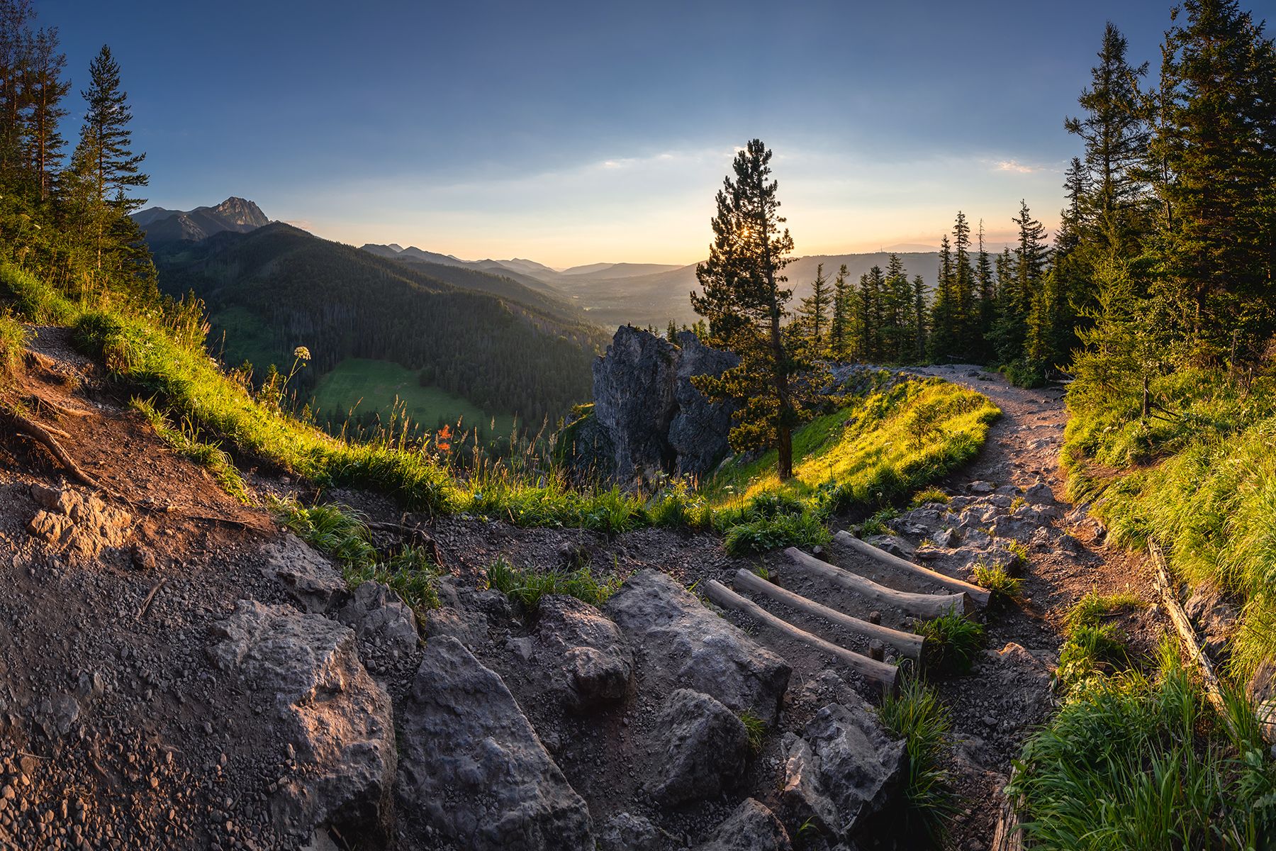 mountains, summer, poland, sunset, Michał Kasperczyk