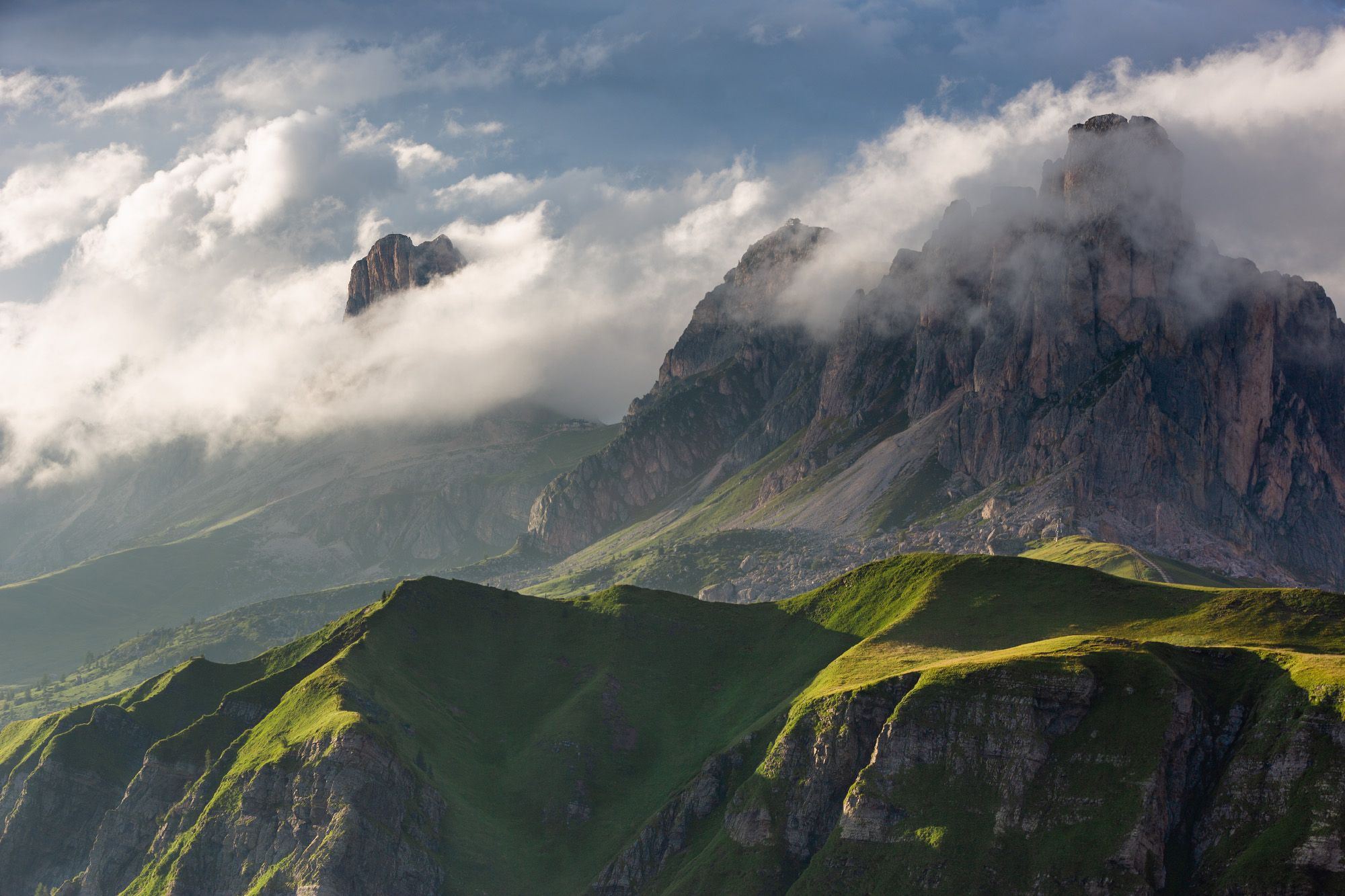 италия, доломиты, горы, облака, закат, природа, landscape, italy, dolomites, Геннадий Финенко