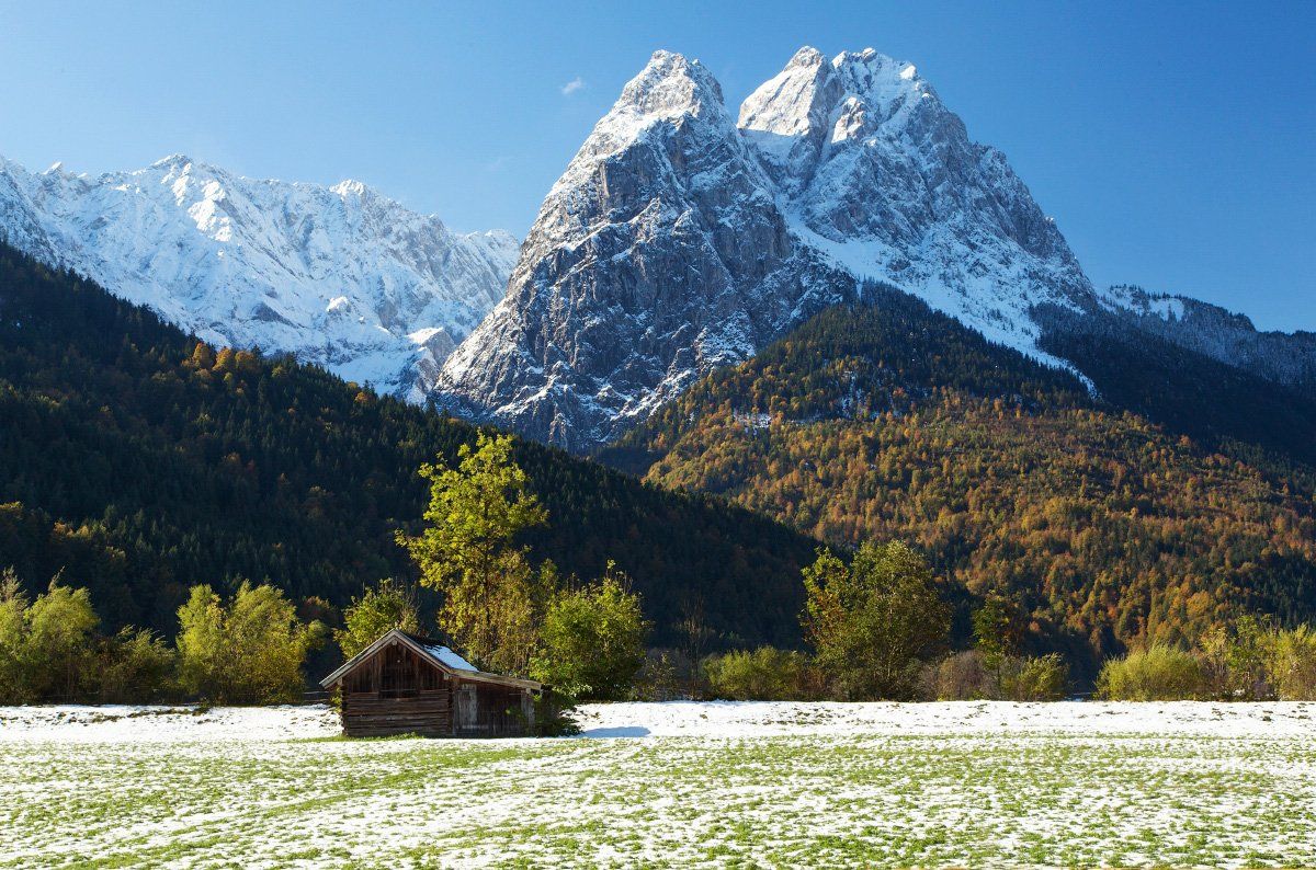 Бавария, Горы, Зима, Лес, Осень, Пейзаж, Природа, Снег, Александр Удовиченко