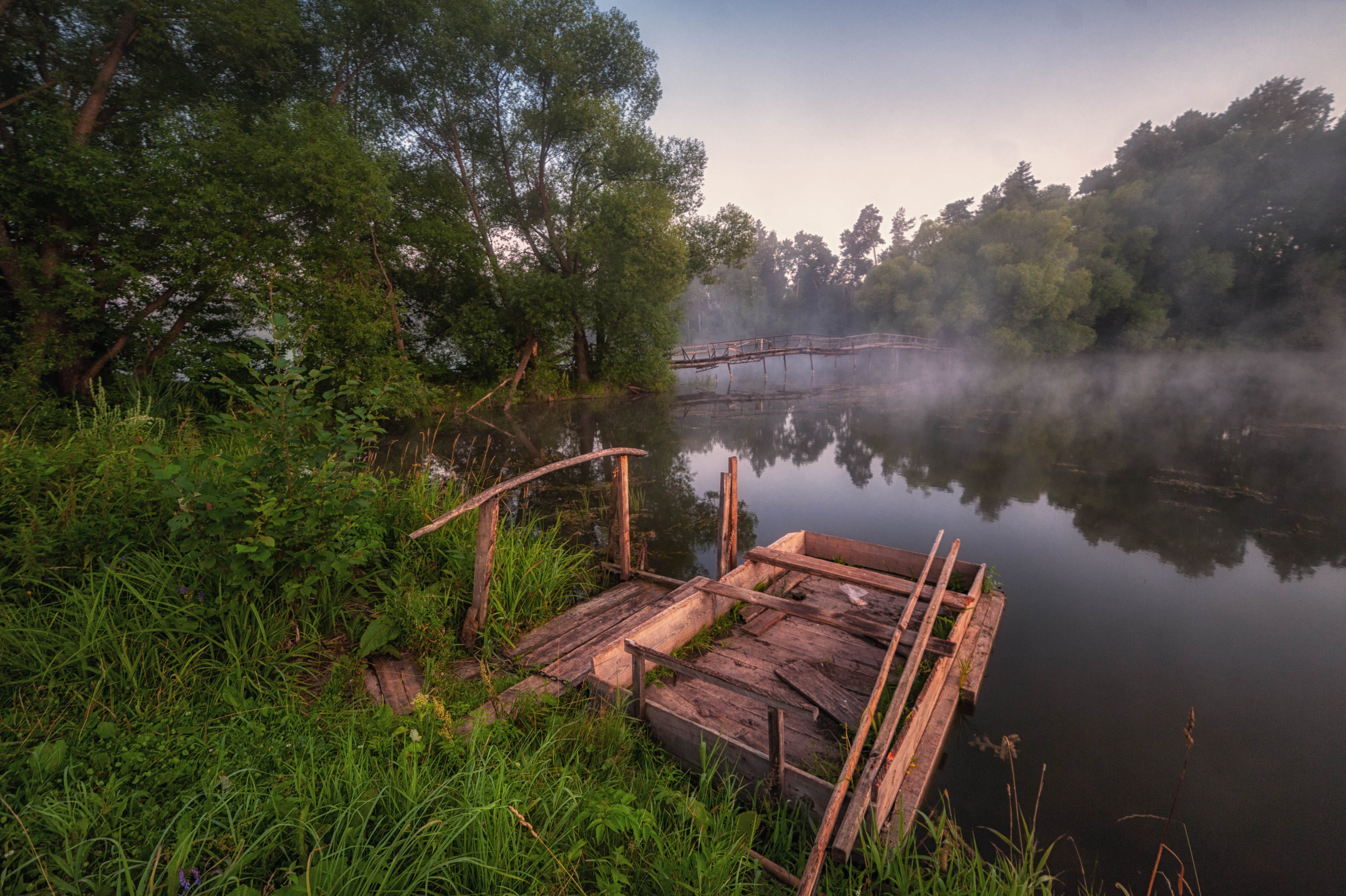 пейзаж, туман, река, фото, рассвет, Андрей Малыгин