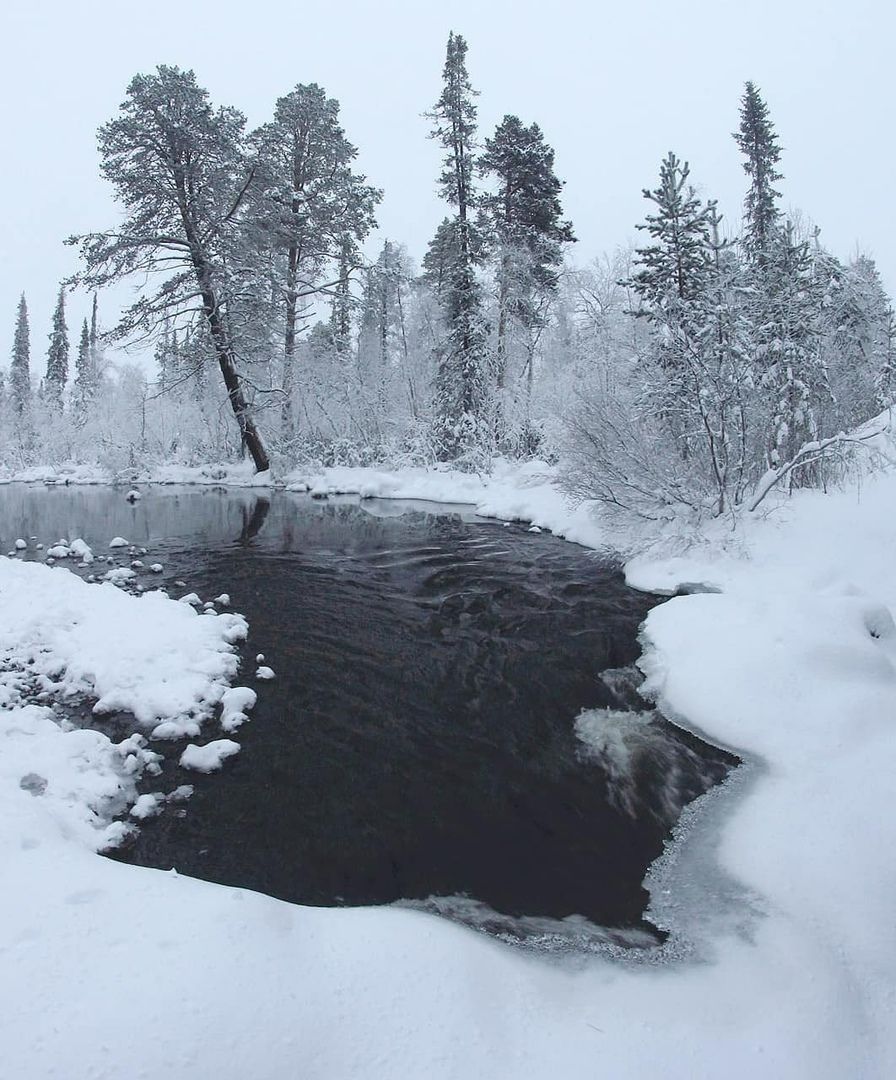мороз, зима, река, Петр Косых