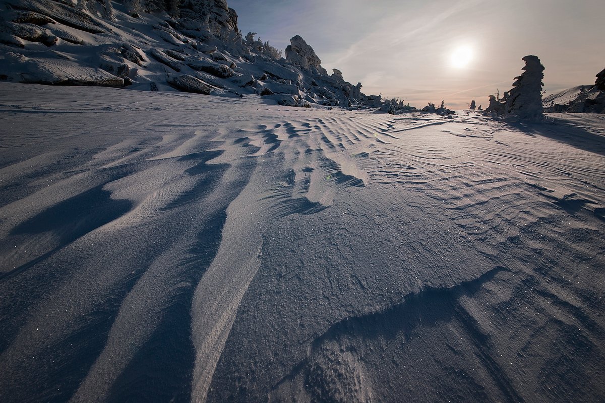 снег, наст, солнце, блики, шерегеш, горная шория, Валерий Пешков