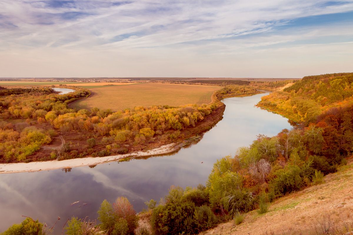 пейзаж, осень, река, дон, кривоборье, Алексей Юденков