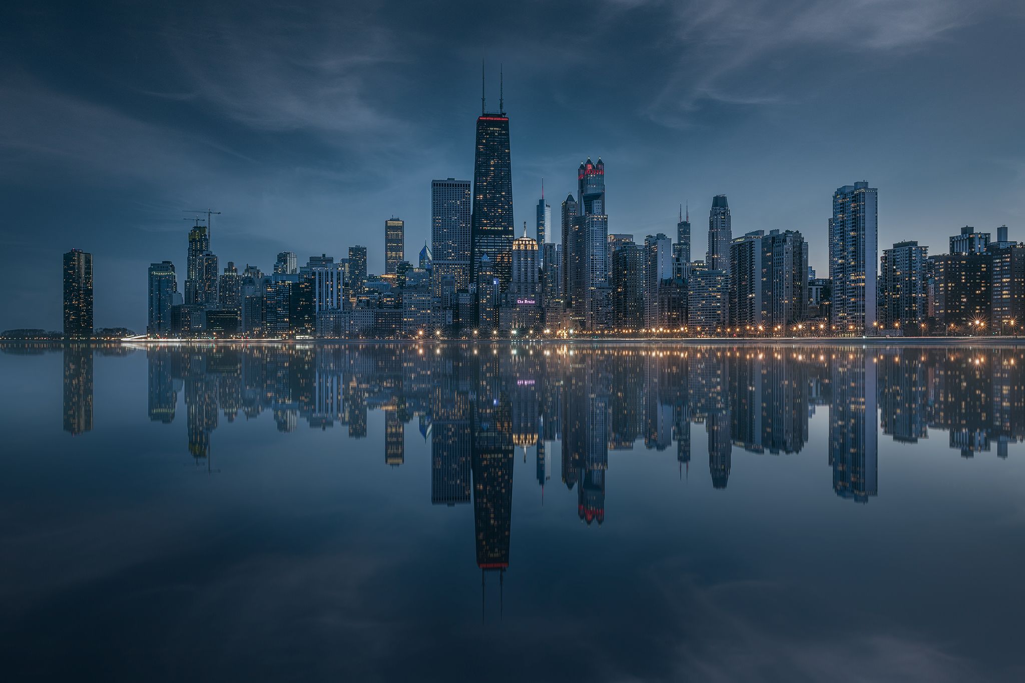 chicago, reflections, skyline, Remo Daut