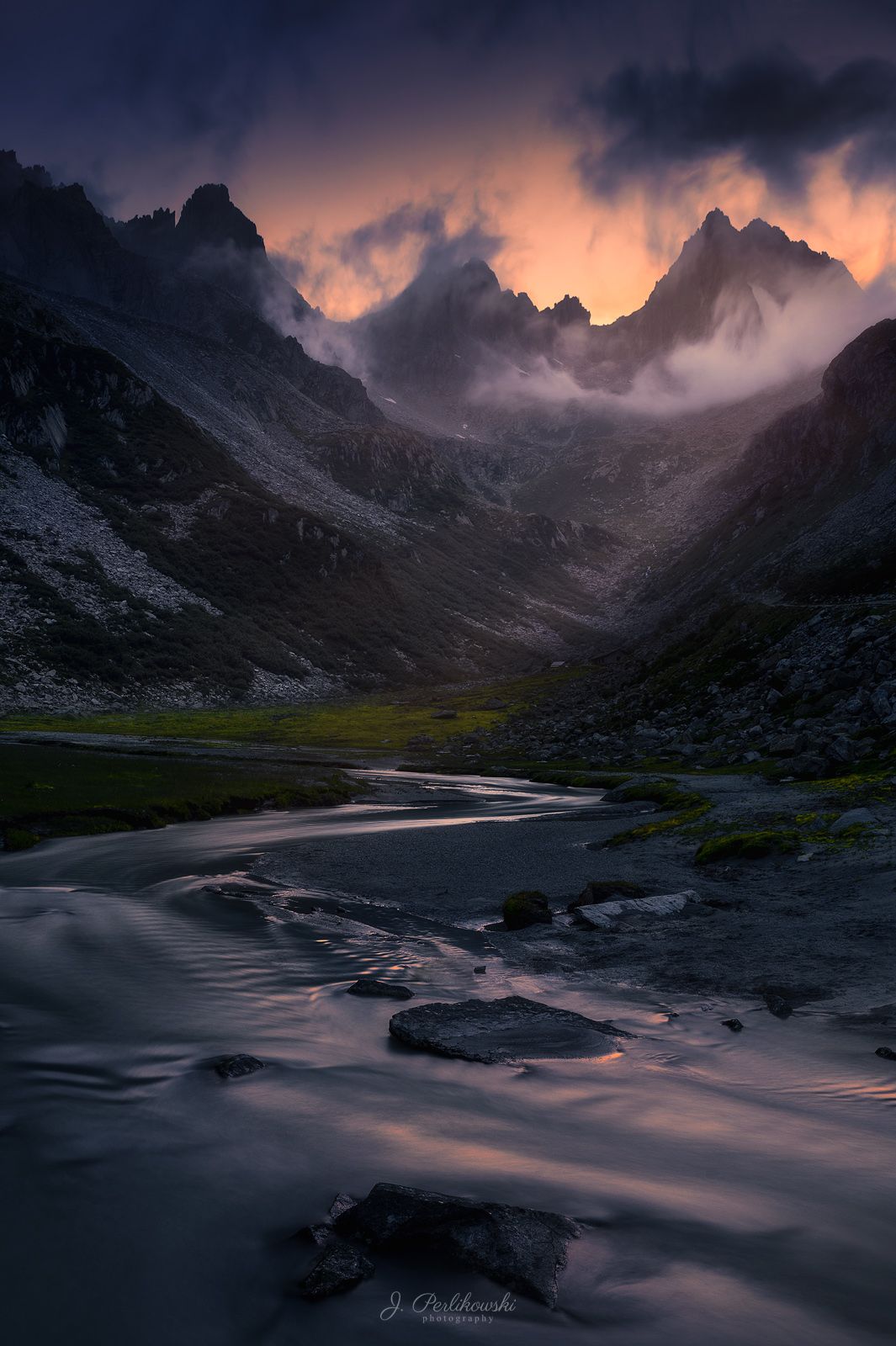 dusk, alps, mountains, Jakub Perlikowski