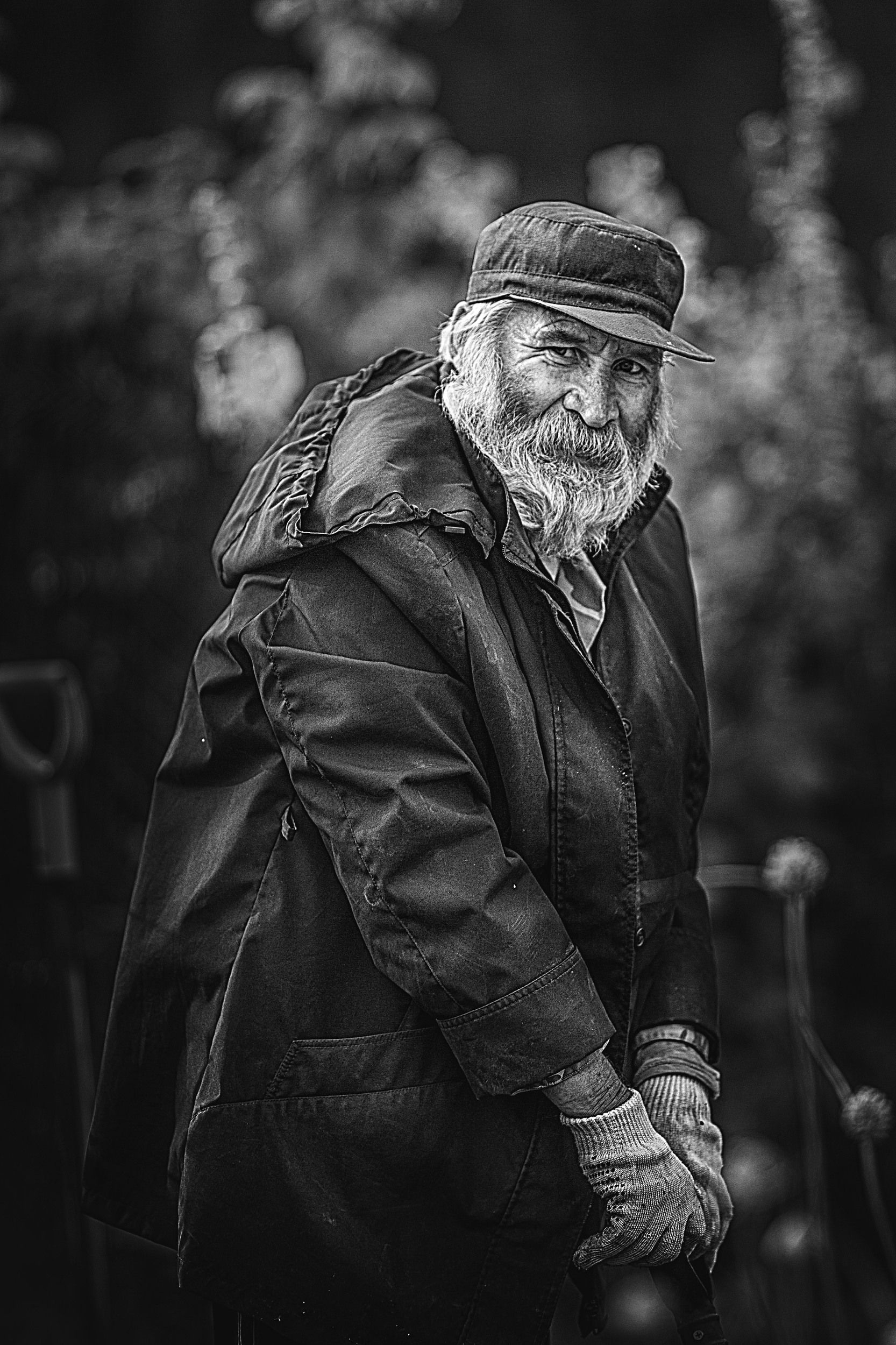 мужчина, деревня, мужской портрет, старик, мужчина с бородой, Елена Чернигина