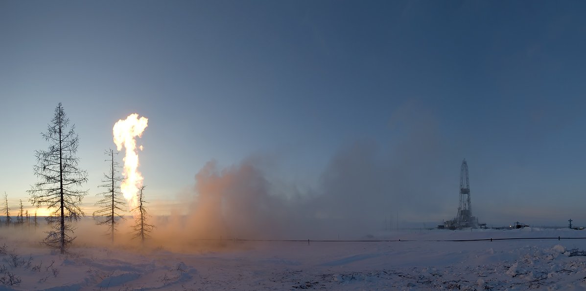 север, производство газа, газ, буровая, панорама, Danil Husainov