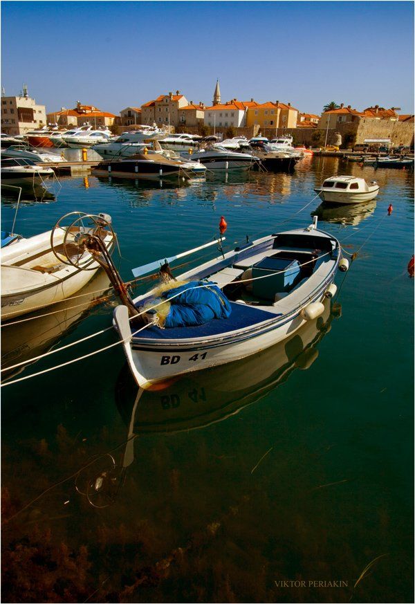 montenegro, budva, лодки, старый, город, Виктор Перякин